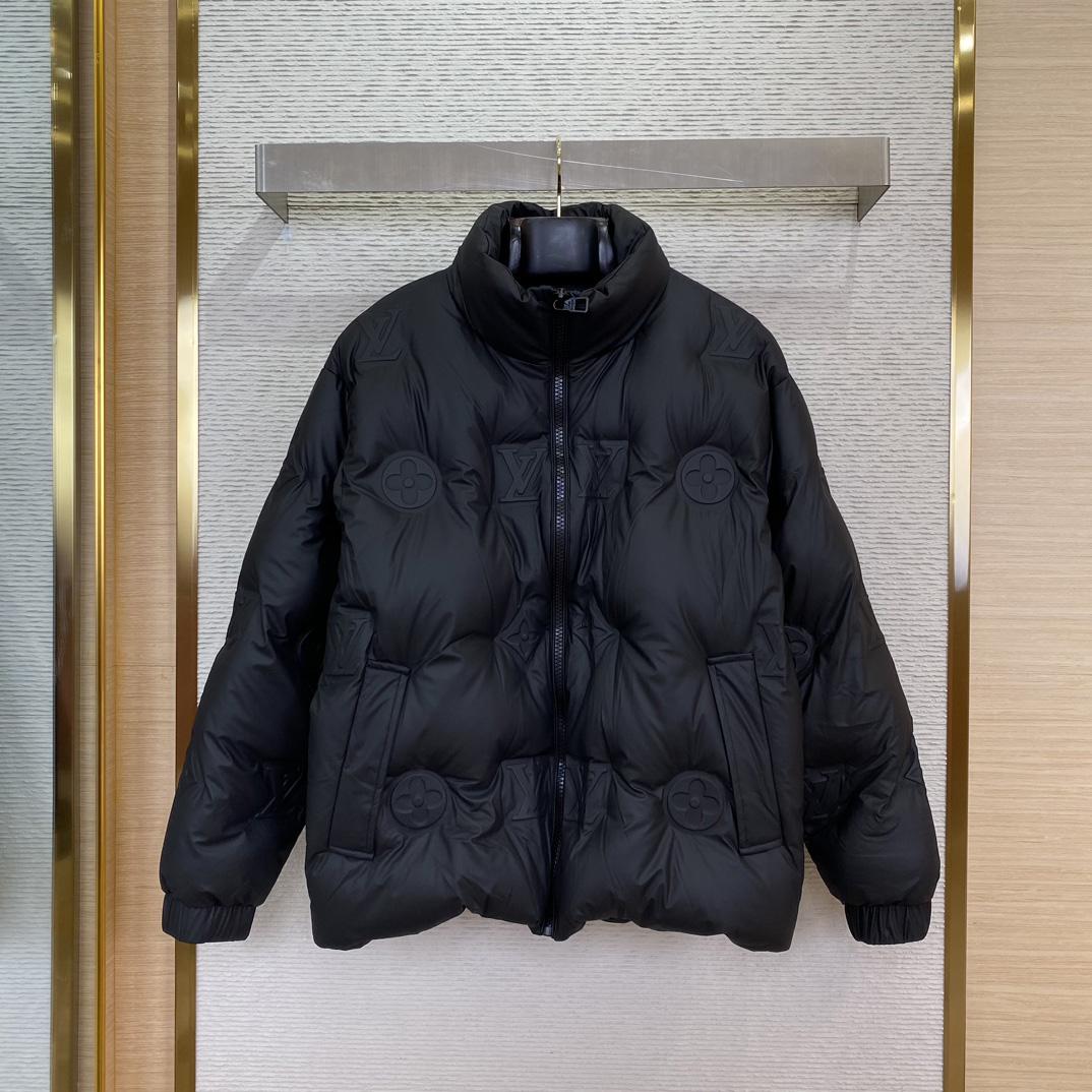 Louis Vuitton Monogram Leather Hooded Down Jacket             1AATKN              - DopestKickz