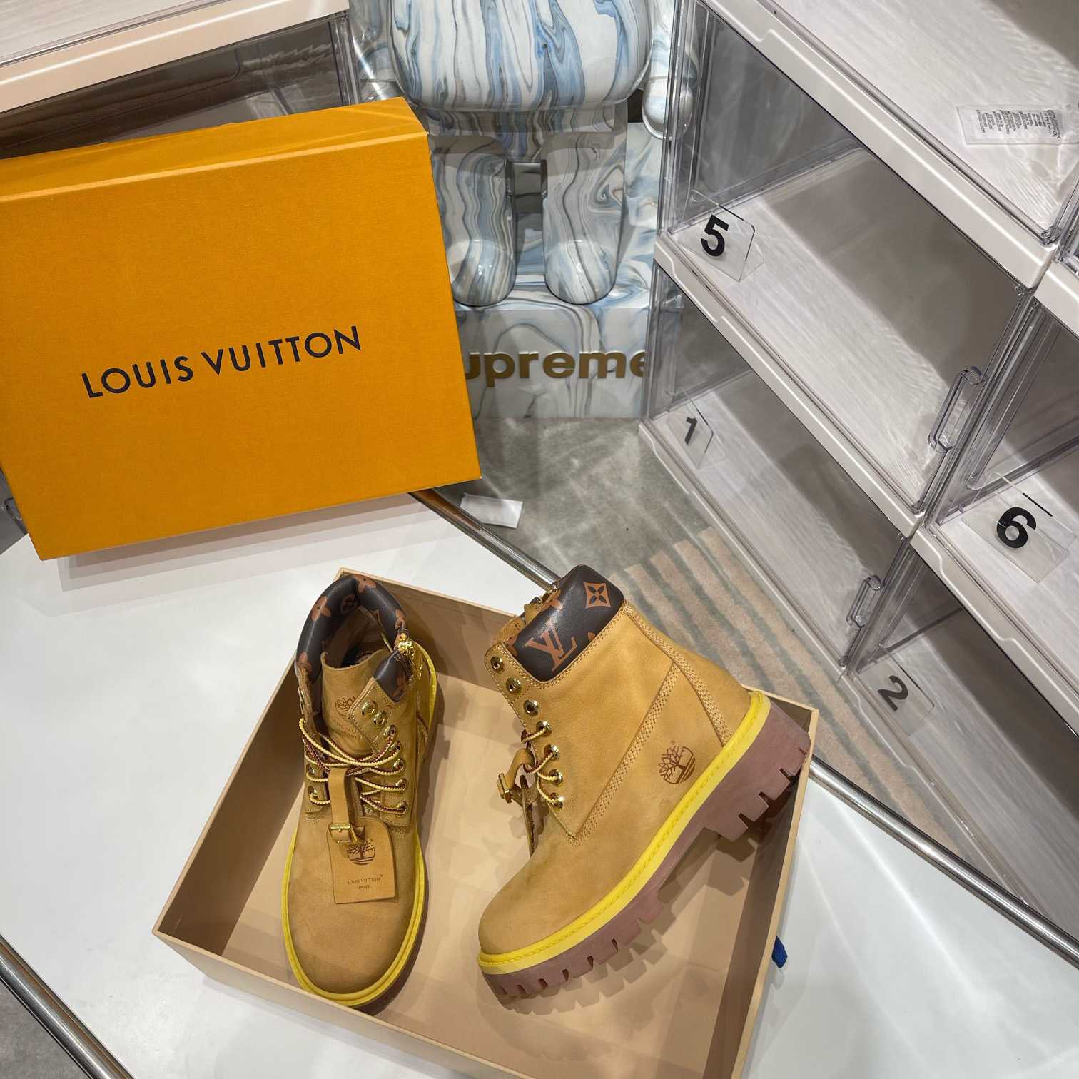 Louis Vuitton x 6 Inch Ankle Boot 'Wheat' - DopestKickz