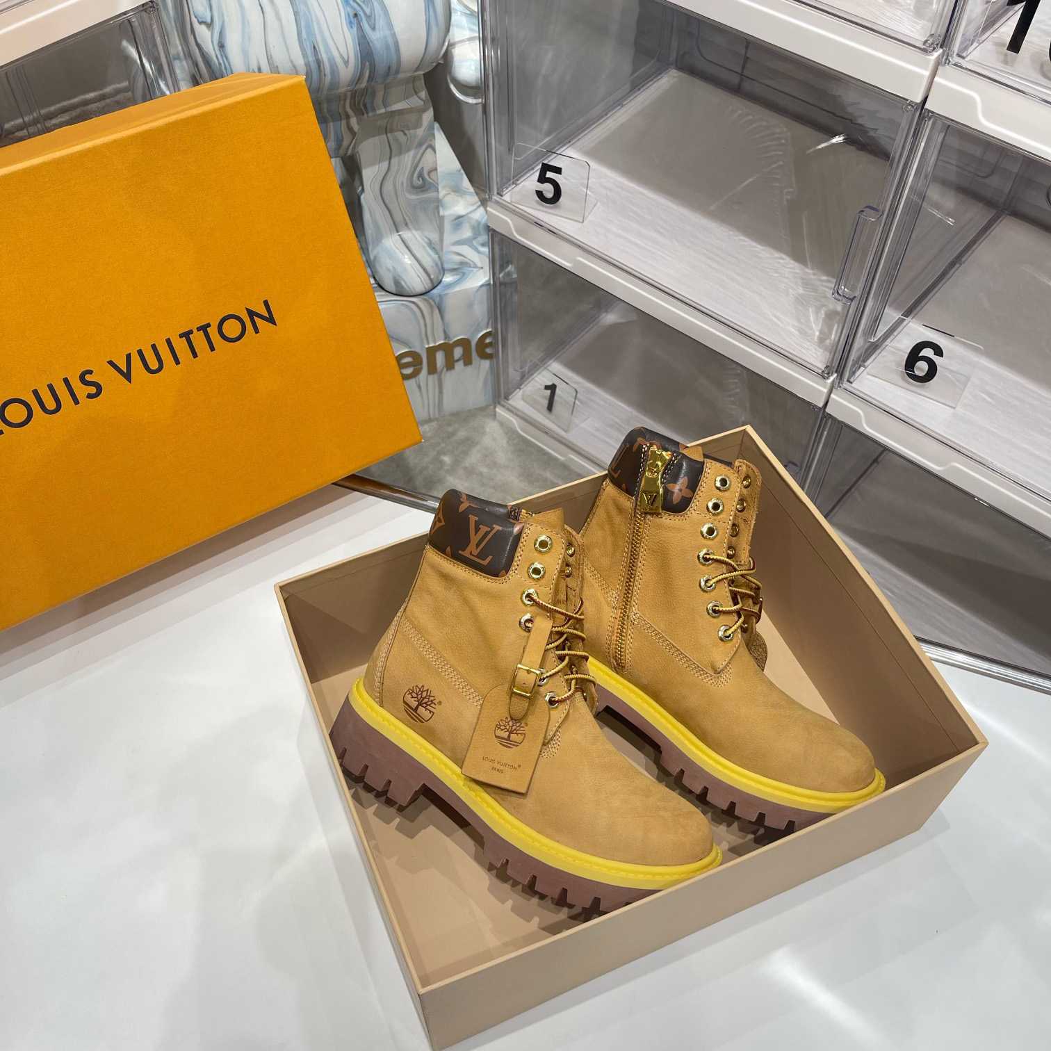 Louis Vuitton x 6 Inch Ankle Boot 'Wheat' - DopestKickz