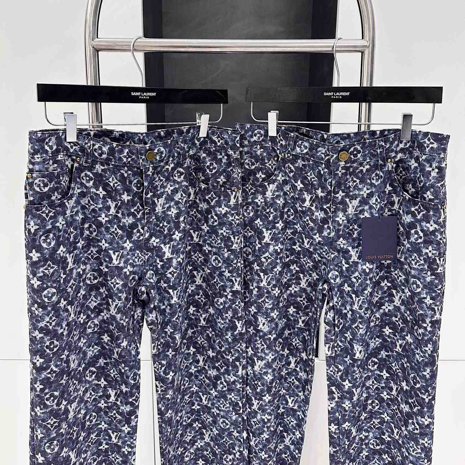 Louis Vuitton Monogram Printed Denim Jeans - DopestKickz
