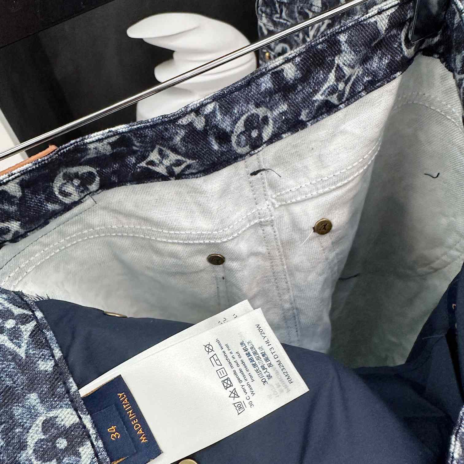 Louis Vuitton Monogram Printed Denim Jeans - DopestKickz