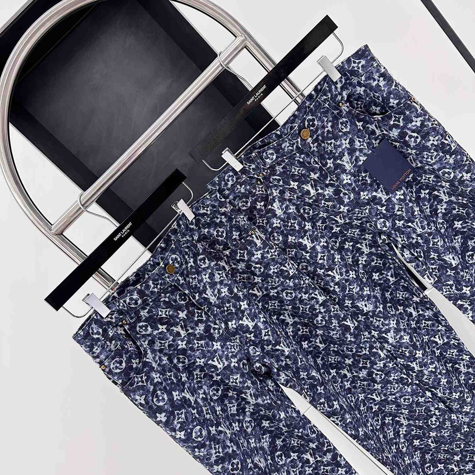 Louis Vuitton Monogram Printed Denim Jeans - DopestKickz