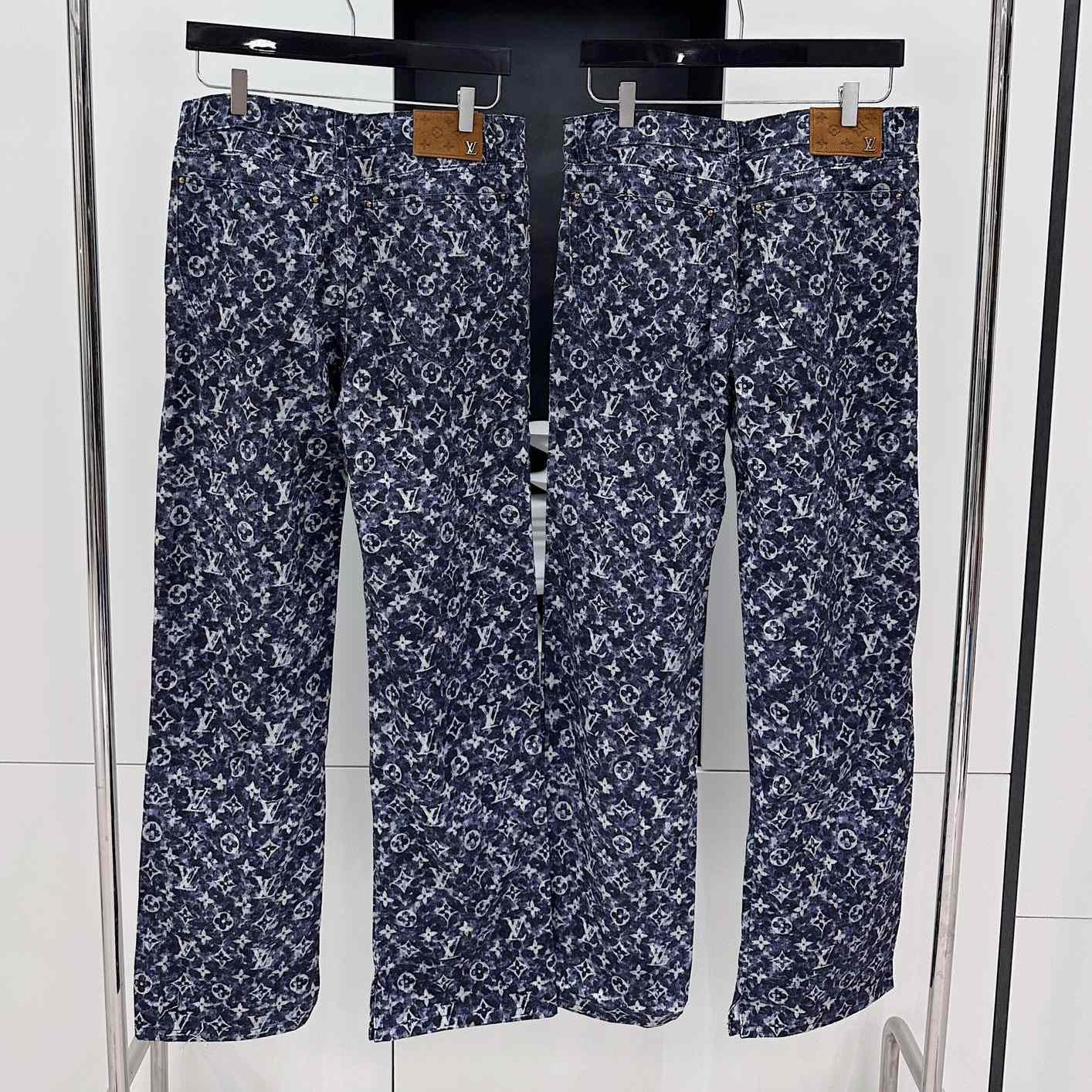 Louis Vuitton Monogram Printed Denim Jeans - DopestKickz