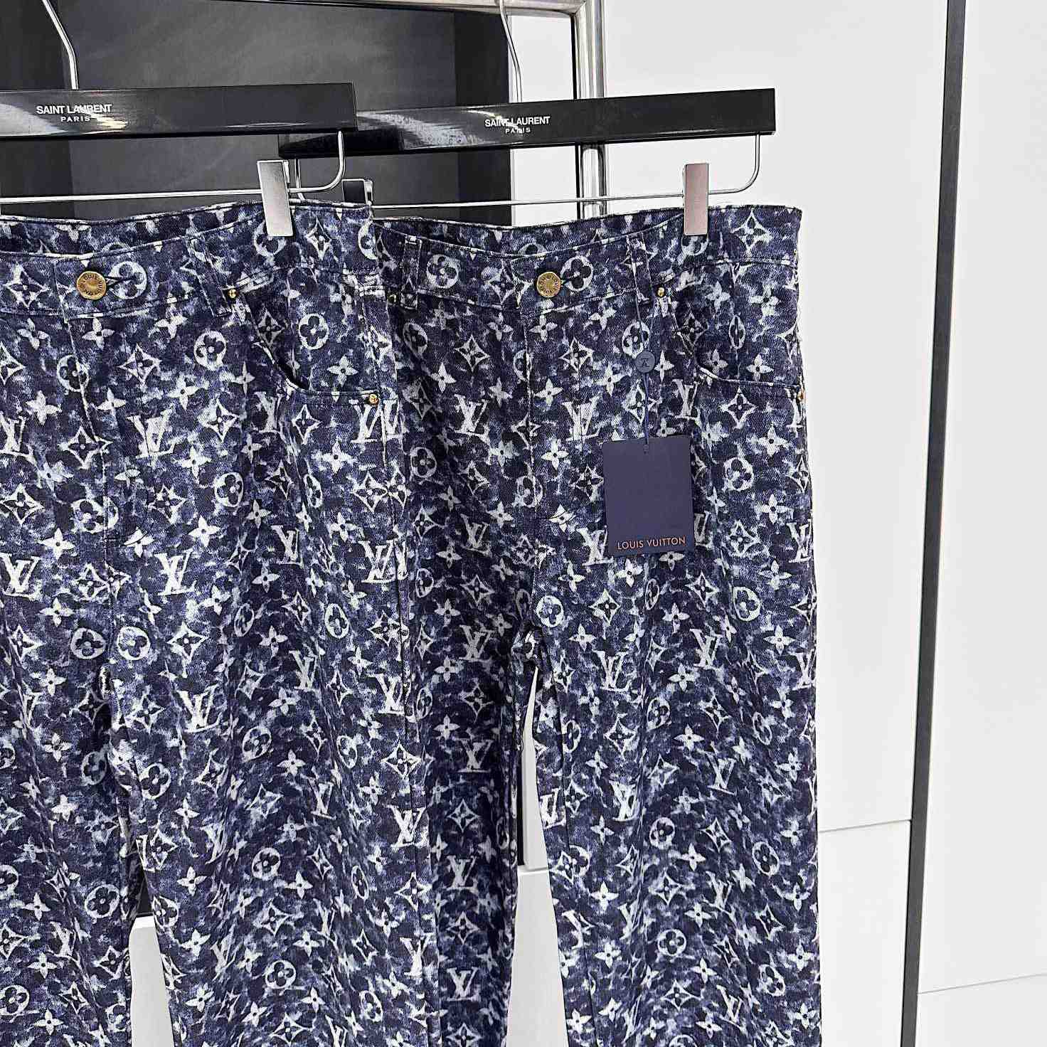 Louis Vuitton Monogram Printed Denim Jeans - DopestKickz