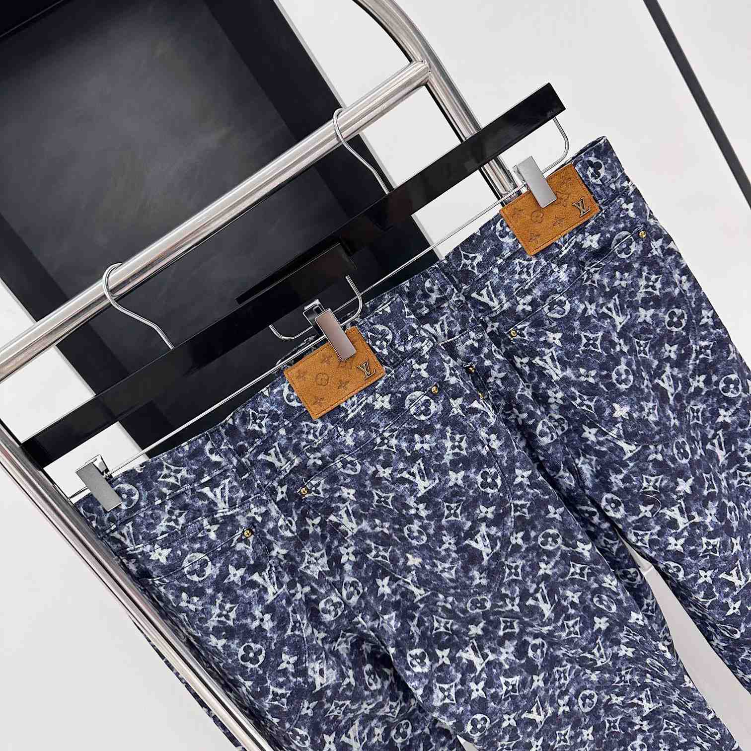 Louis Vuitton Monogram Printed Denim Jeans - DopestKickz
