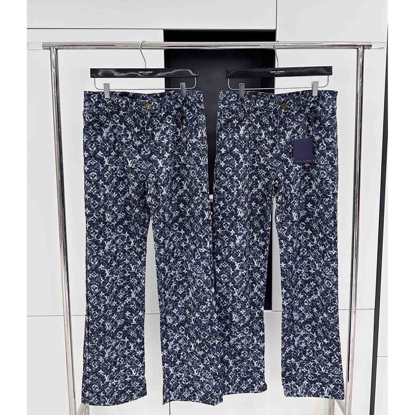 Louis Vuitton Monogram Printed Denim Jeans - DopestKickz