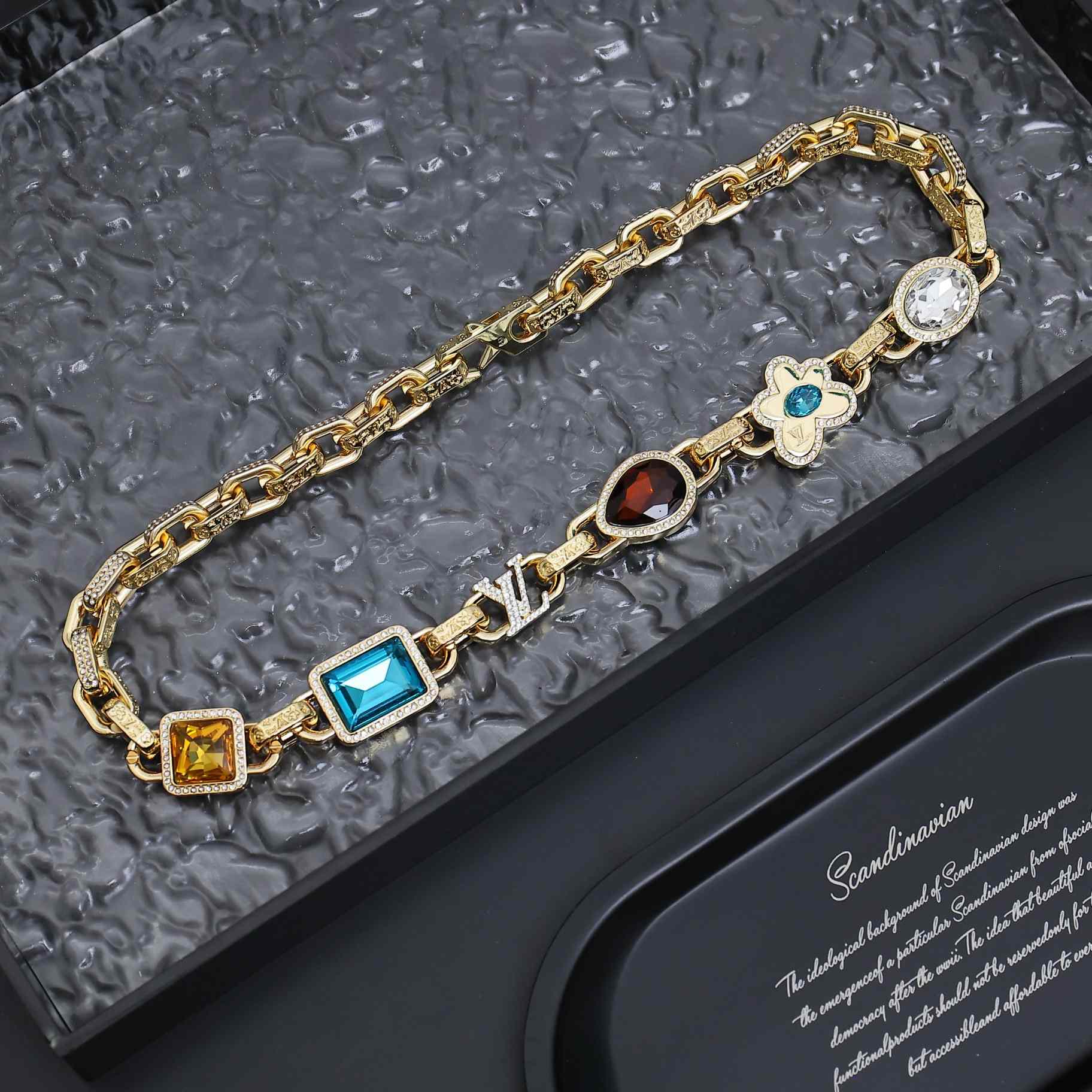 Louis Vuitton Paradise Stone Necklace  M01875 - DopestKickz