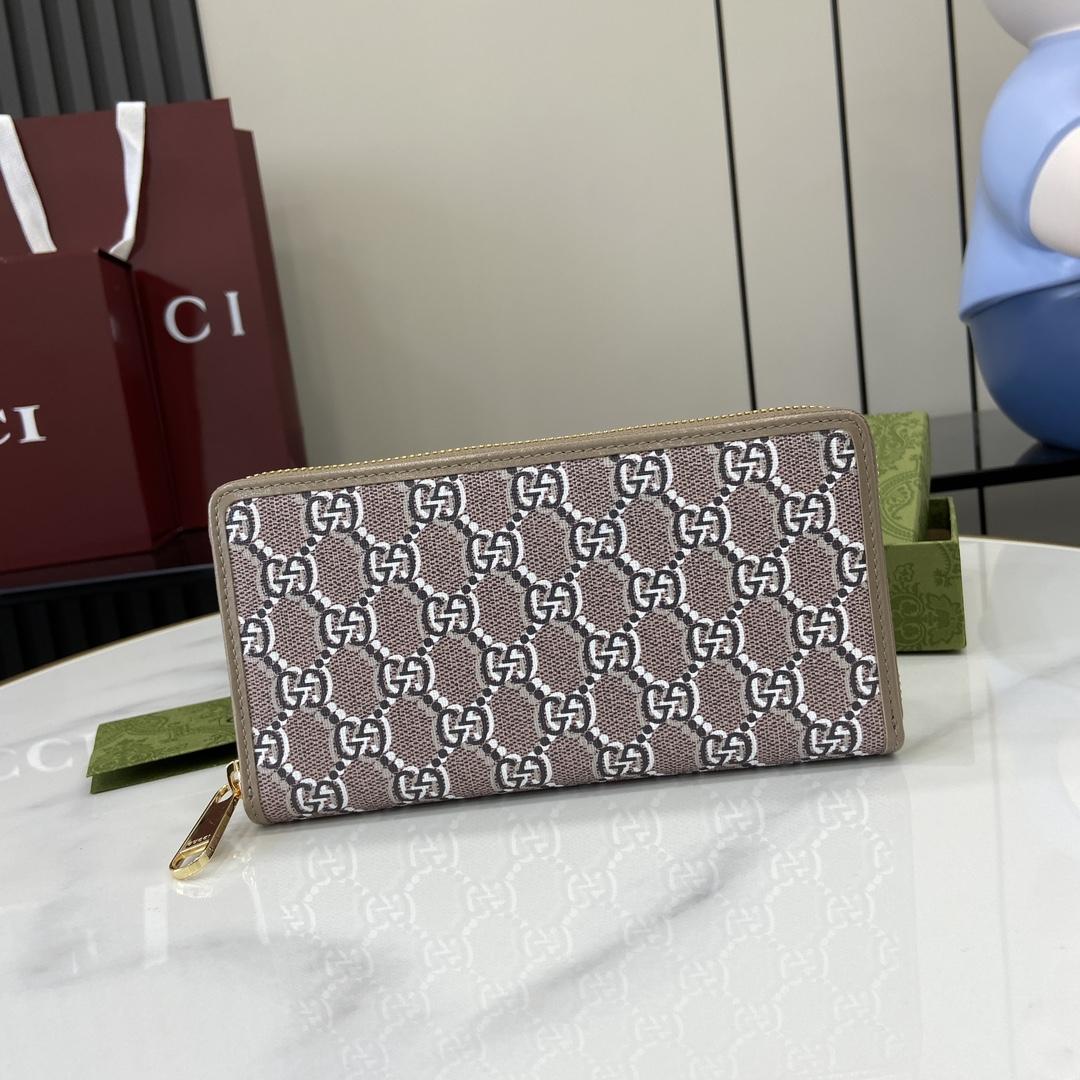 Gucci Zip-around Wallet With GG Shadow - DopestKickz