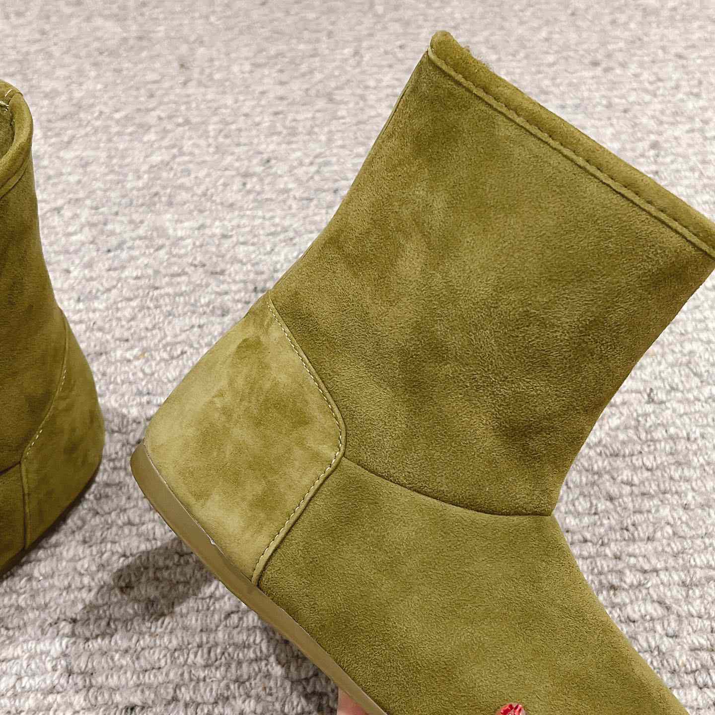 Loewe Lago Boot In Suede And Shearling - DopestKickz