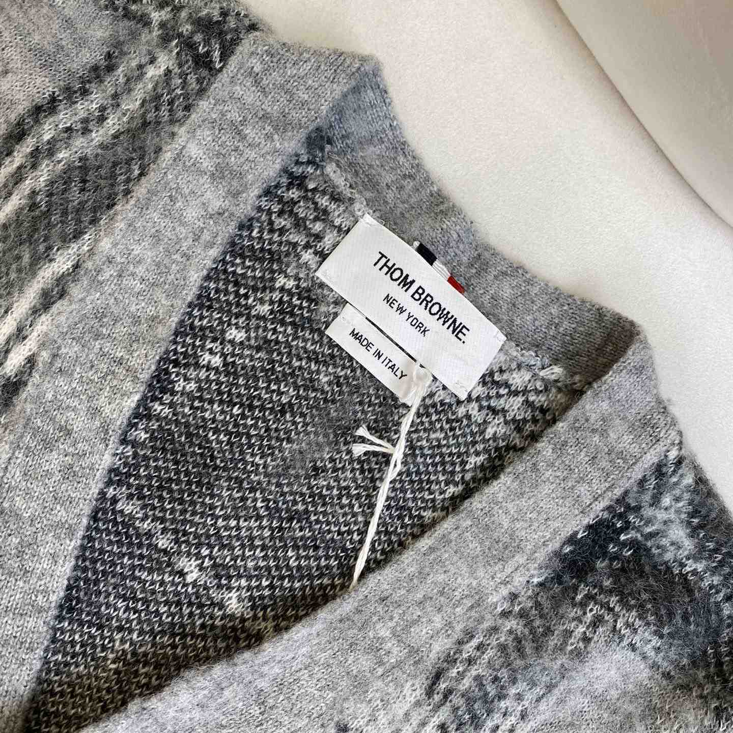 Thom Browne Jacquard-knit Mohair-blend Cardigan - DopestKickz