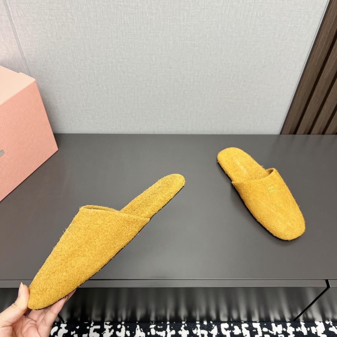 Miu Miu Suede Slippers - DopestKickz