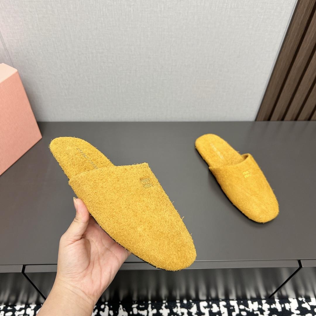 Miu Miu Suede Slippers - DopestKickz