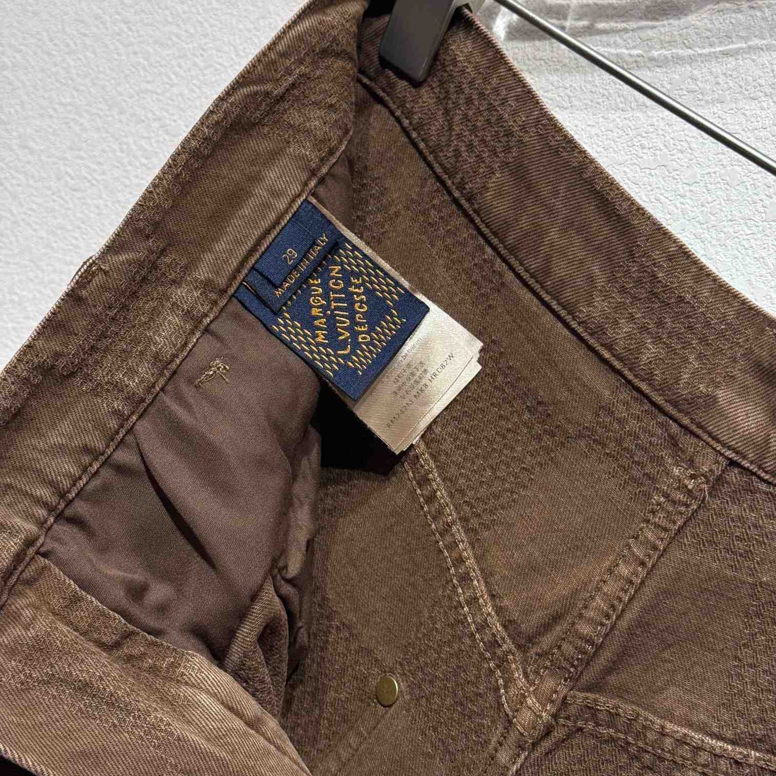 Louis Vuitton Damier Workwear Denim Pants   1AFX42 - DopestKickz