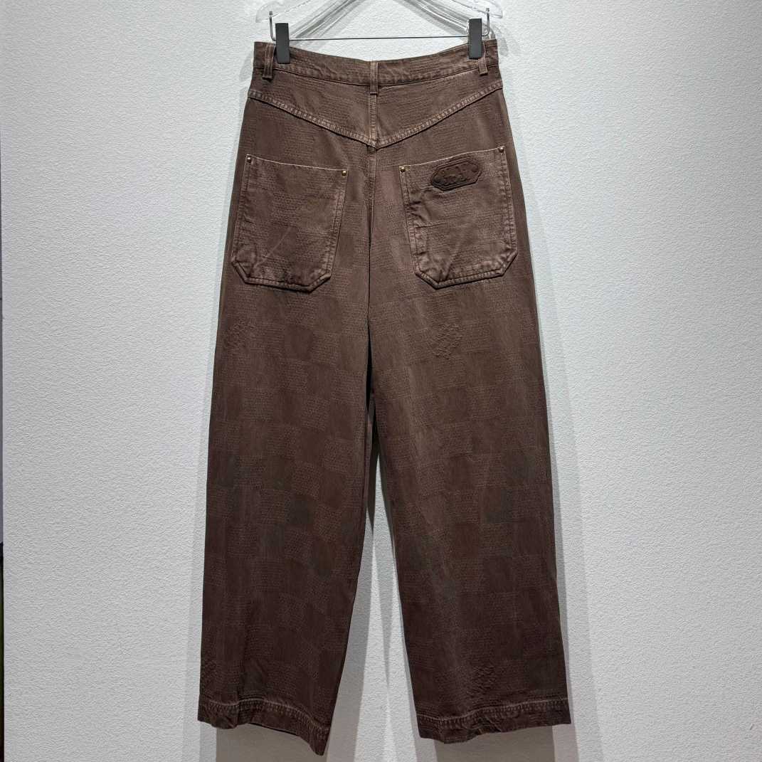 Louis Vuitton Damier Workwear Denim Pants   1AFX42 - DopestKickz