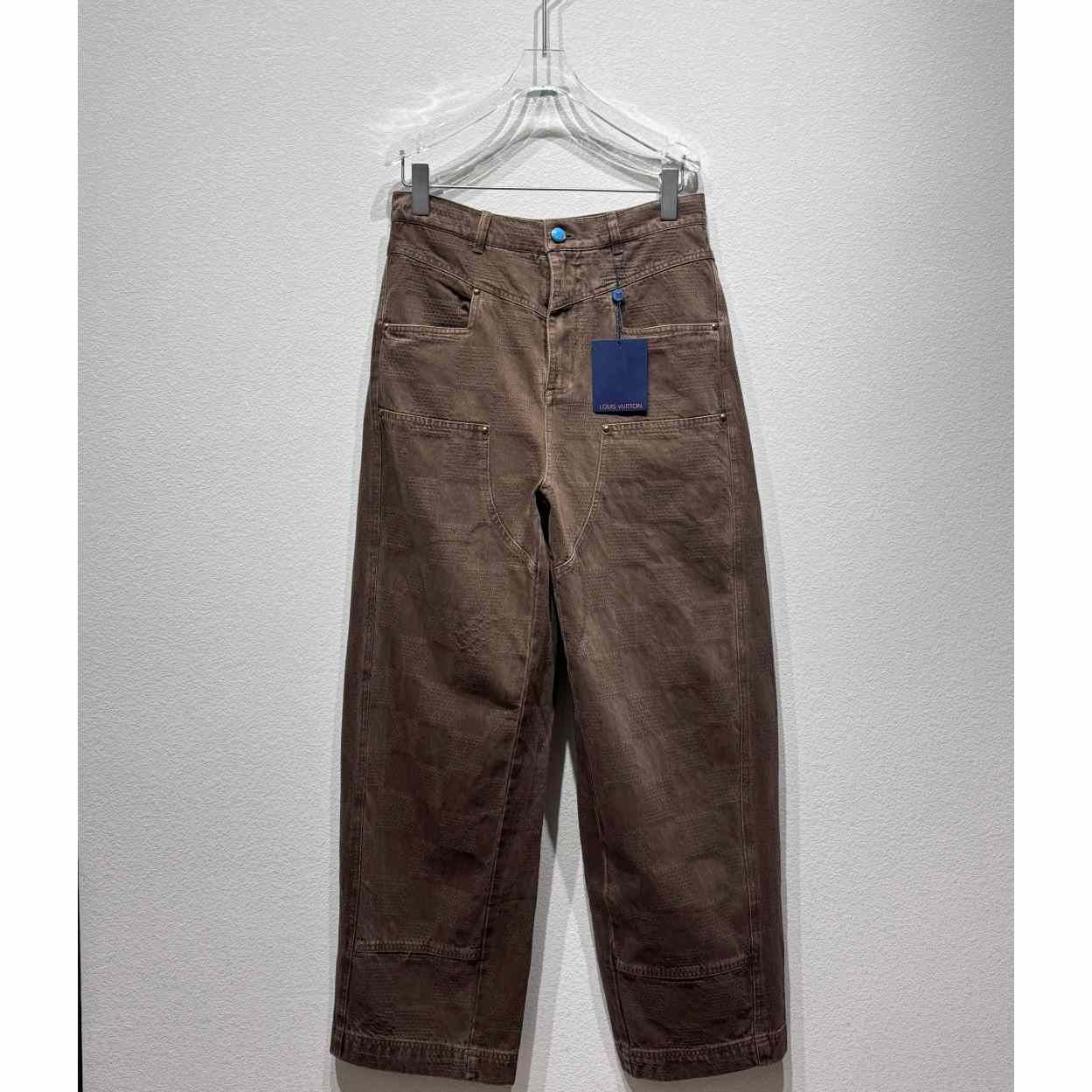 Louis Vuitton Damier Workwear Denim Pants   1AFX42 - DopestKickz