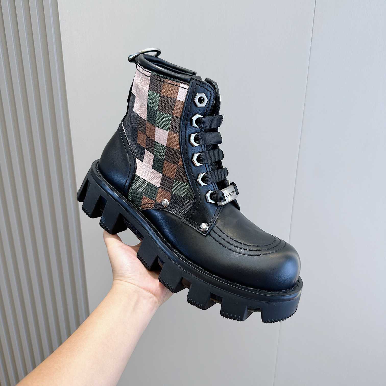 Louis Vuitton LV Checker Combat Boot   1ACNEX - DopestKickz