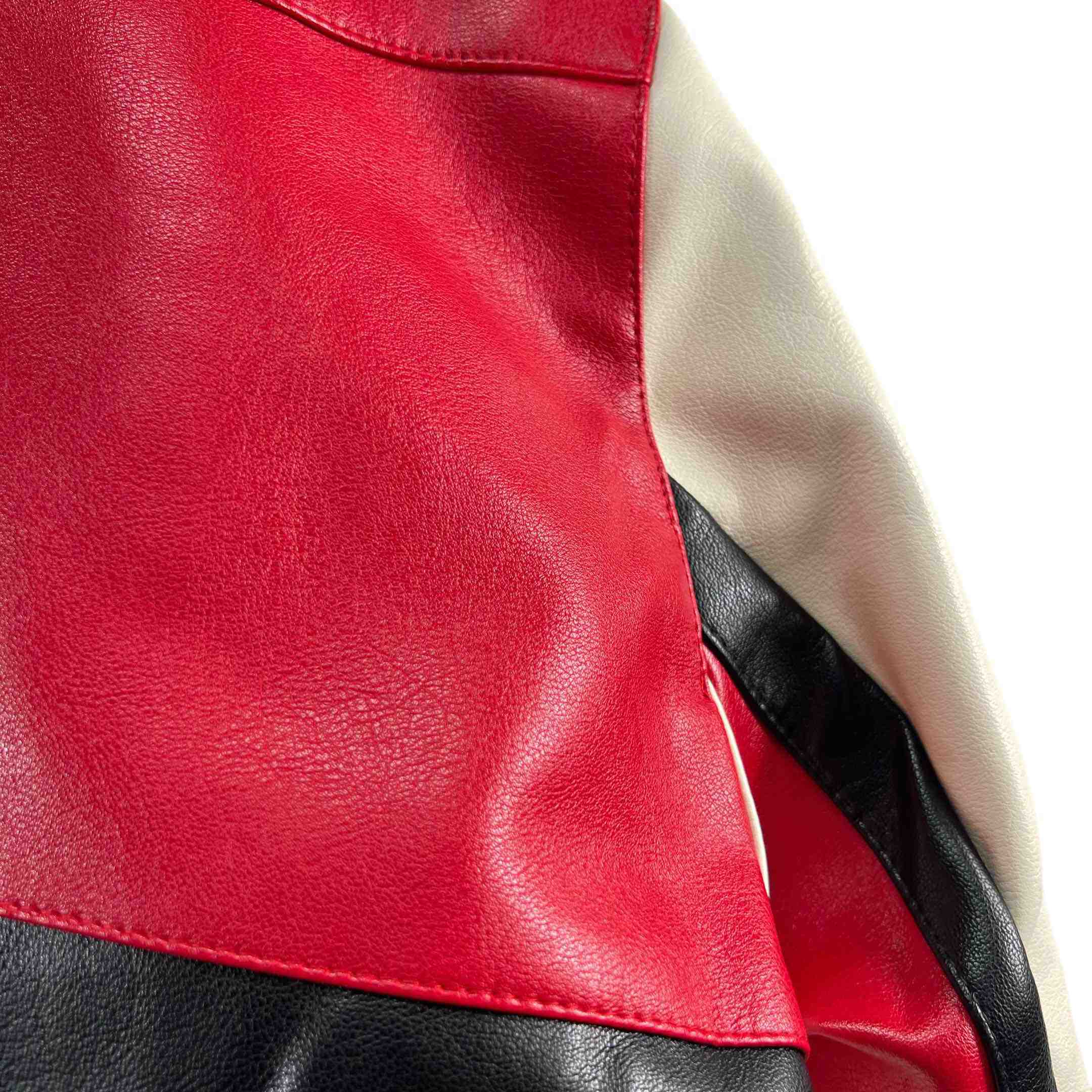 Vetements Tricolor Leather Racing Jacket - DopestKickz