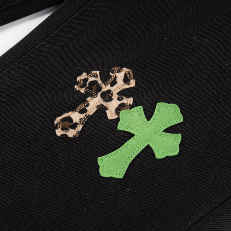 Chrome Heart Cross Patch Jeans - DopestKickz