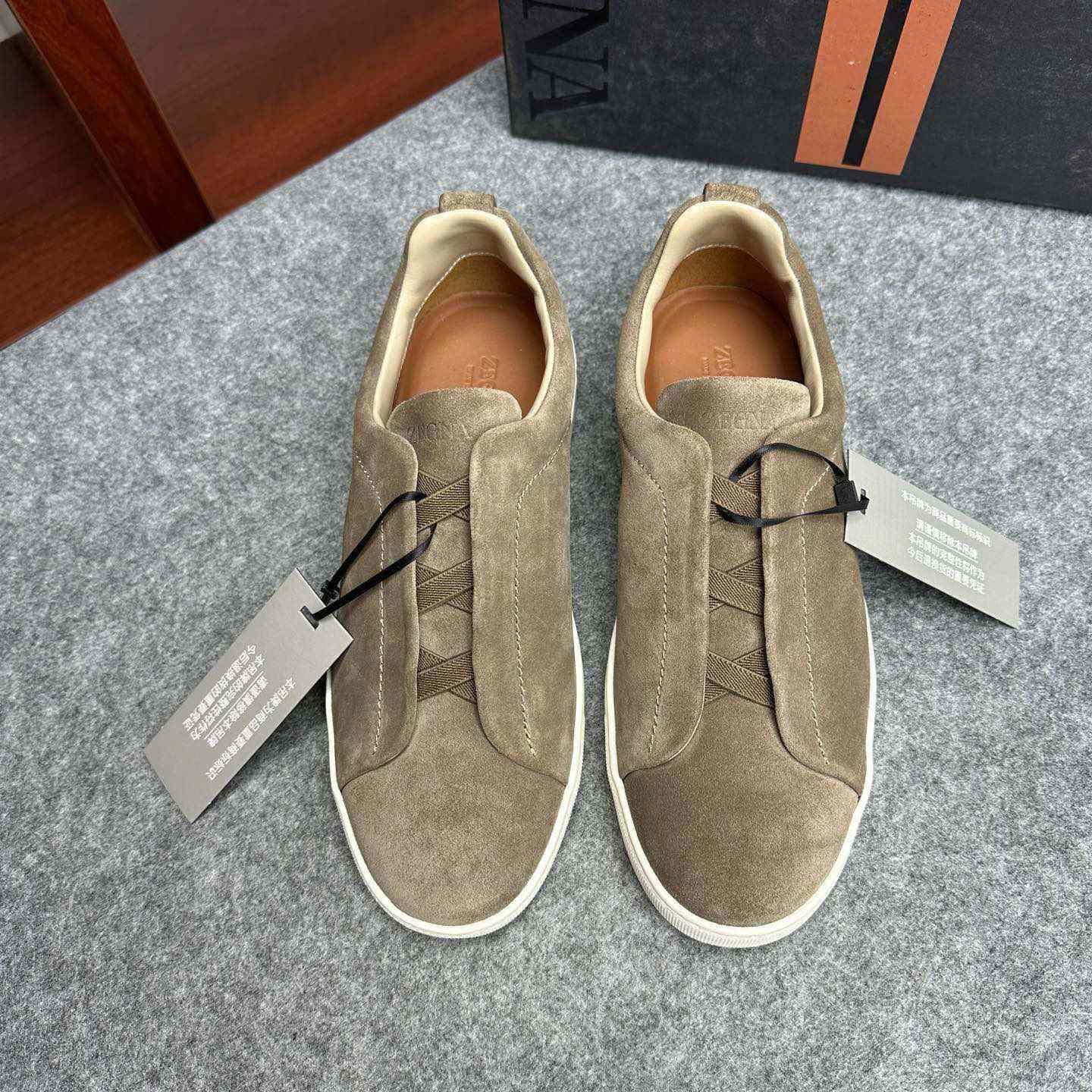 Zegna Suede Triple Stitch™ Sneakers - DopestKickz