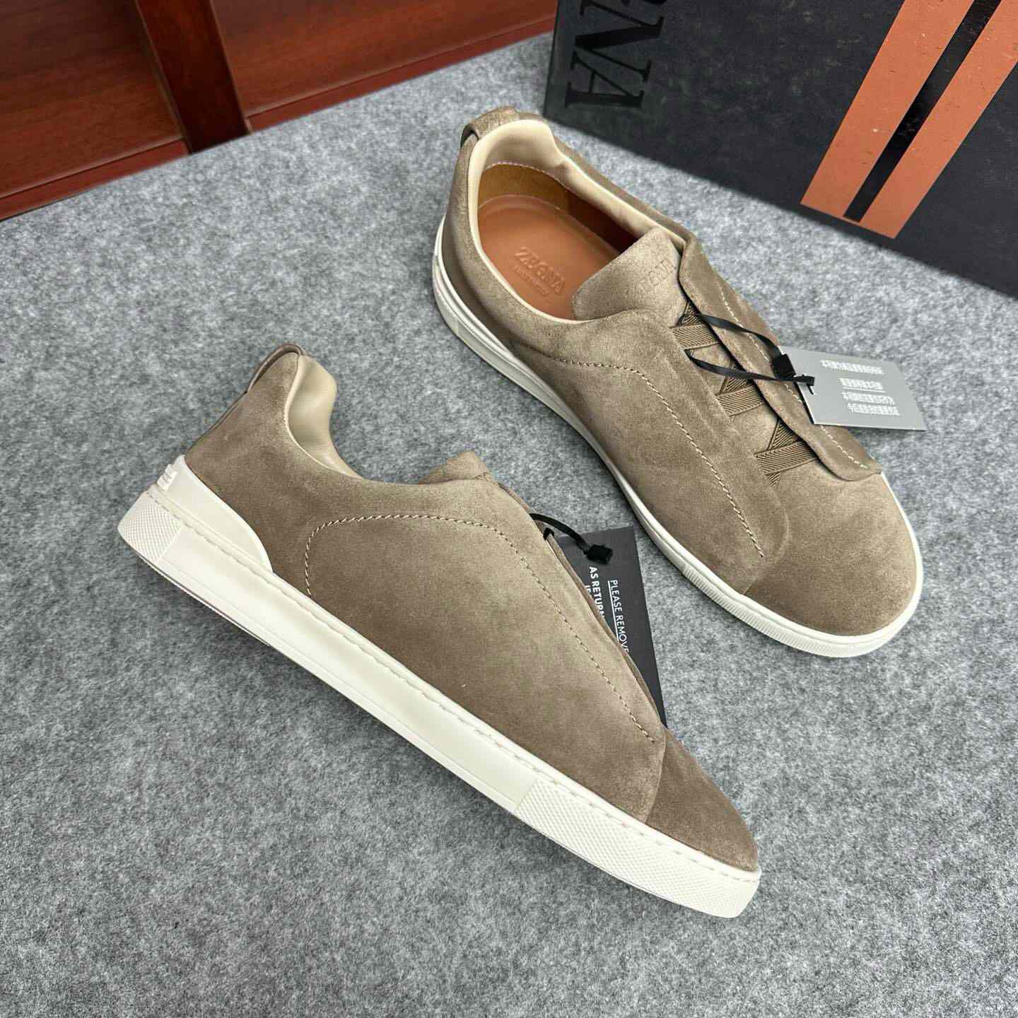 Zegna Suede Triple Stitch™ Sneakers - DopestKickz
