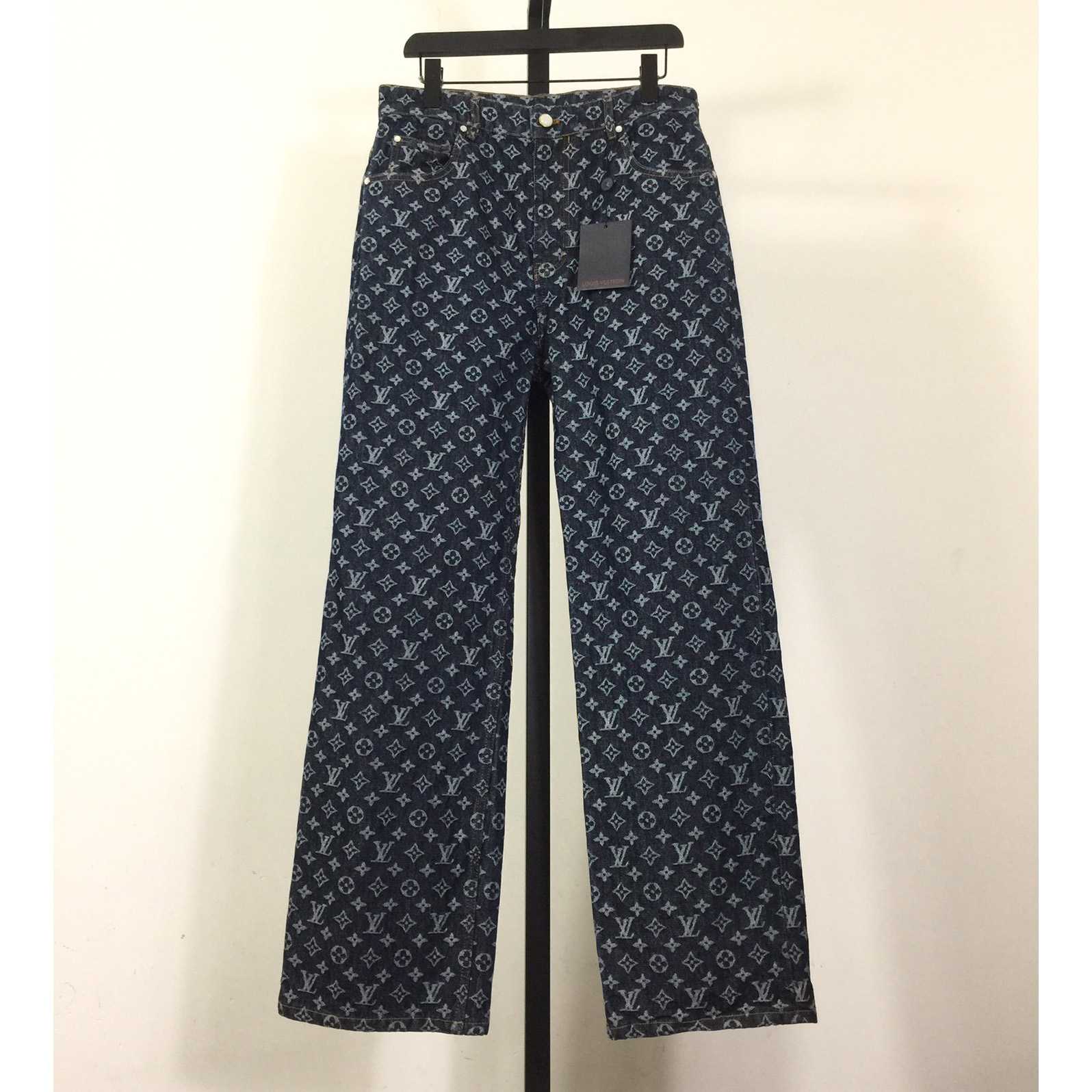Louis Vuitton Monogram Jacquard Denim Skate Pants  1AFX30 - DopestKickz