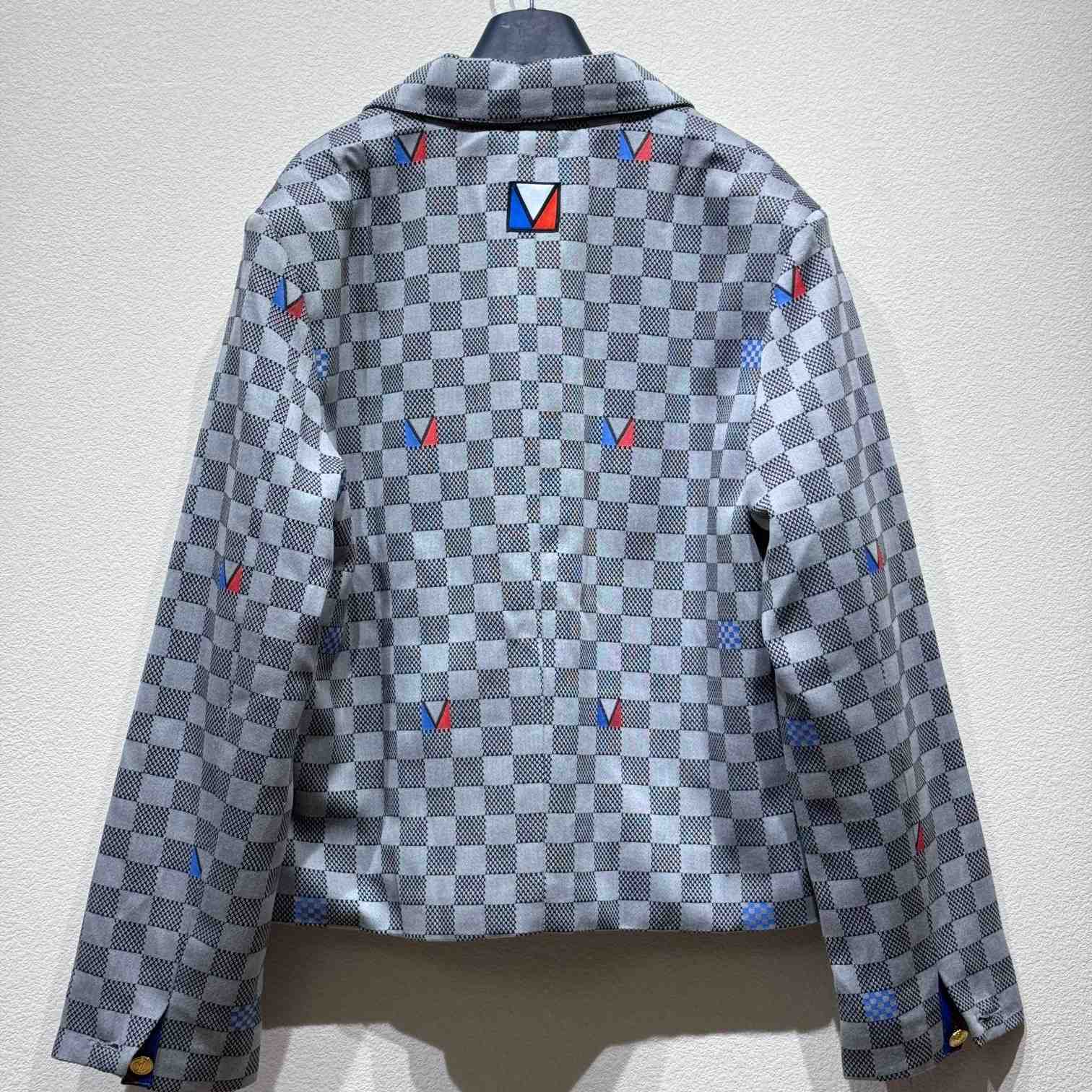 Louis Vuitton Damier Open Collar Cotton Overshirt   1AFVN2 - DopestKickz