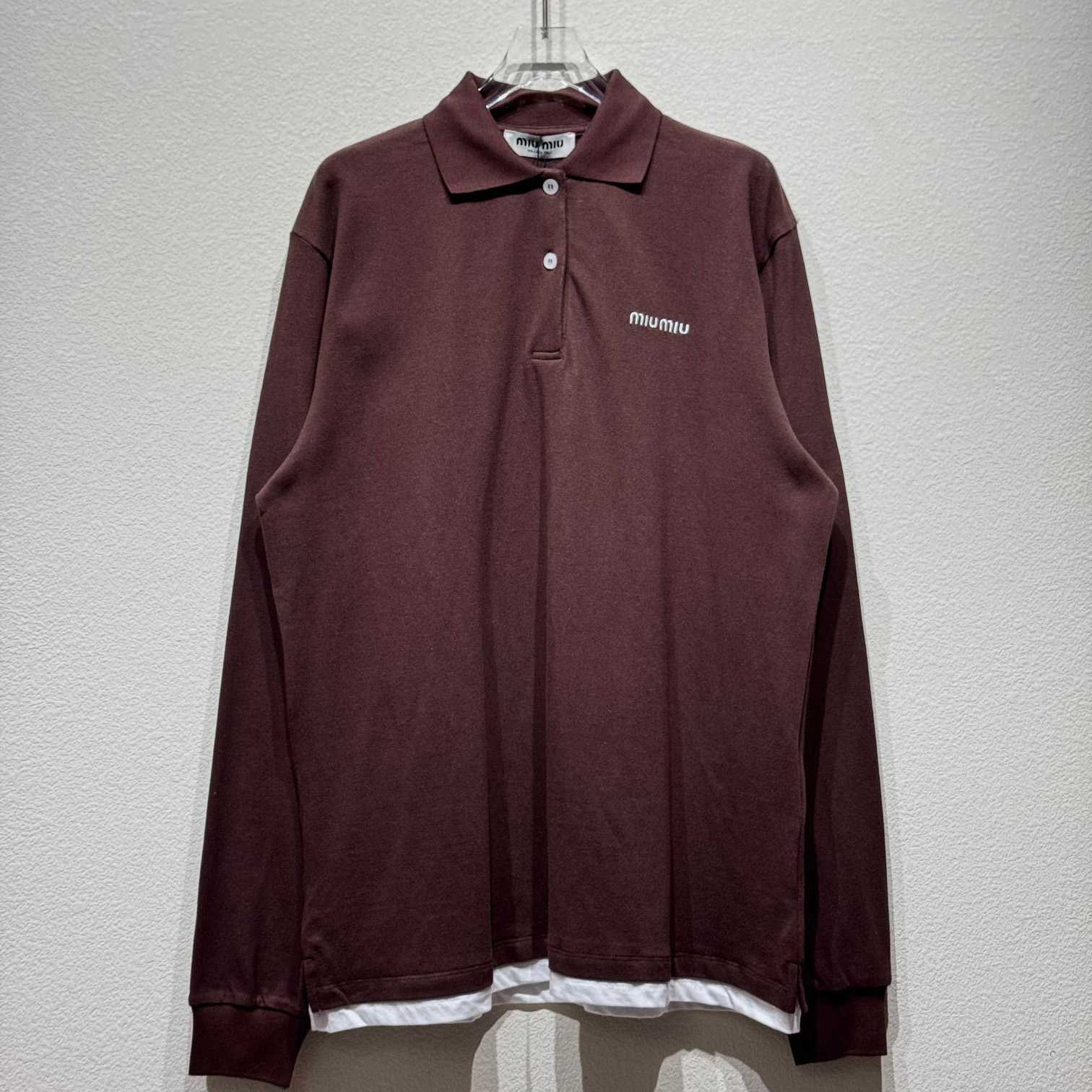 Miu Miu Piqué And Jersey Polo Shirt - DopestKickz