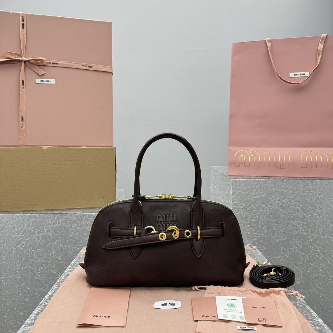 Miu Miu Aventure Nappa Leather Top-handle Bag - DopestKickz