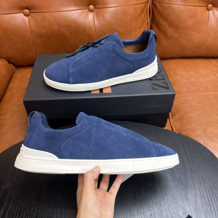 Zegna Suede Triple Stitch™ Sneakers - DopestKickz