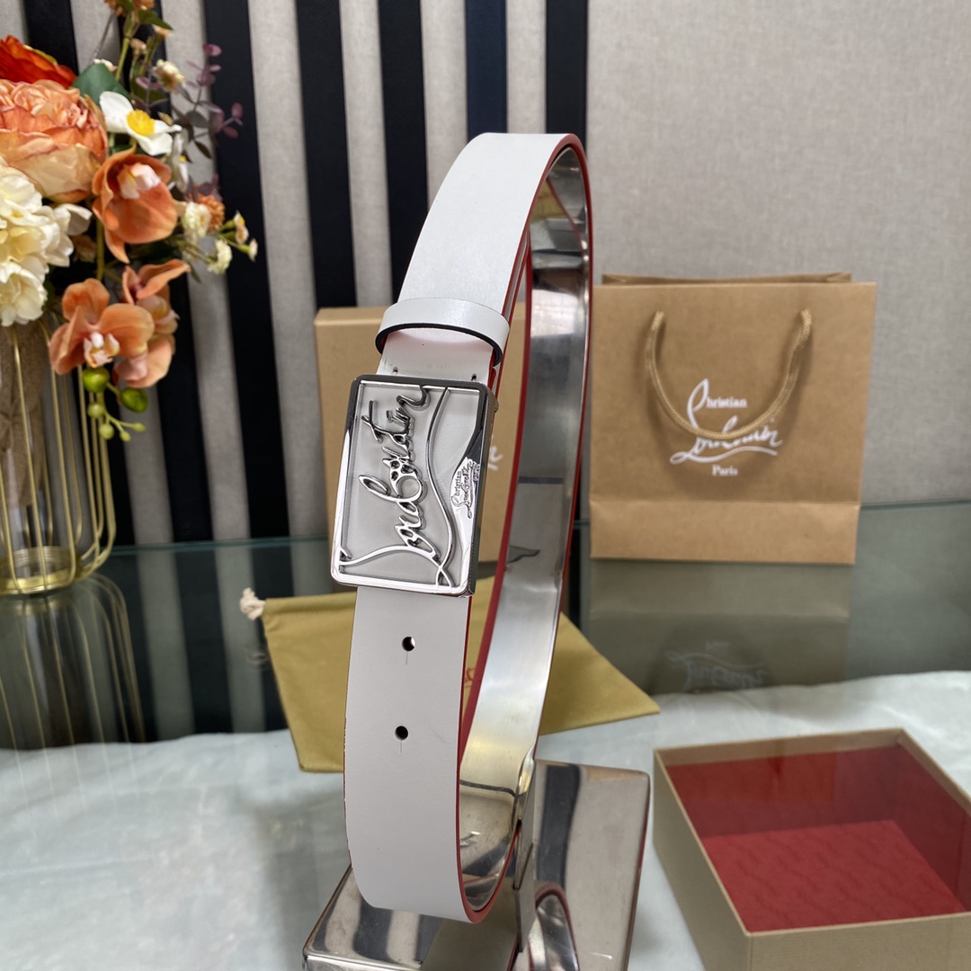 Christian Louboutin Logo Leather Belt  - DopestKickz