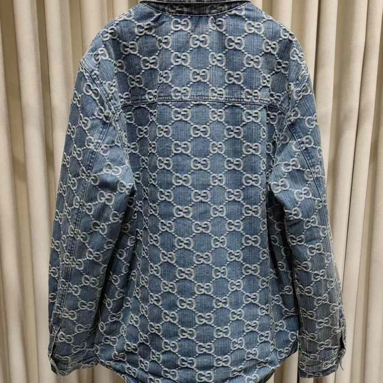 Gucci GG Jacquard Denim Shirt - DopestKickz