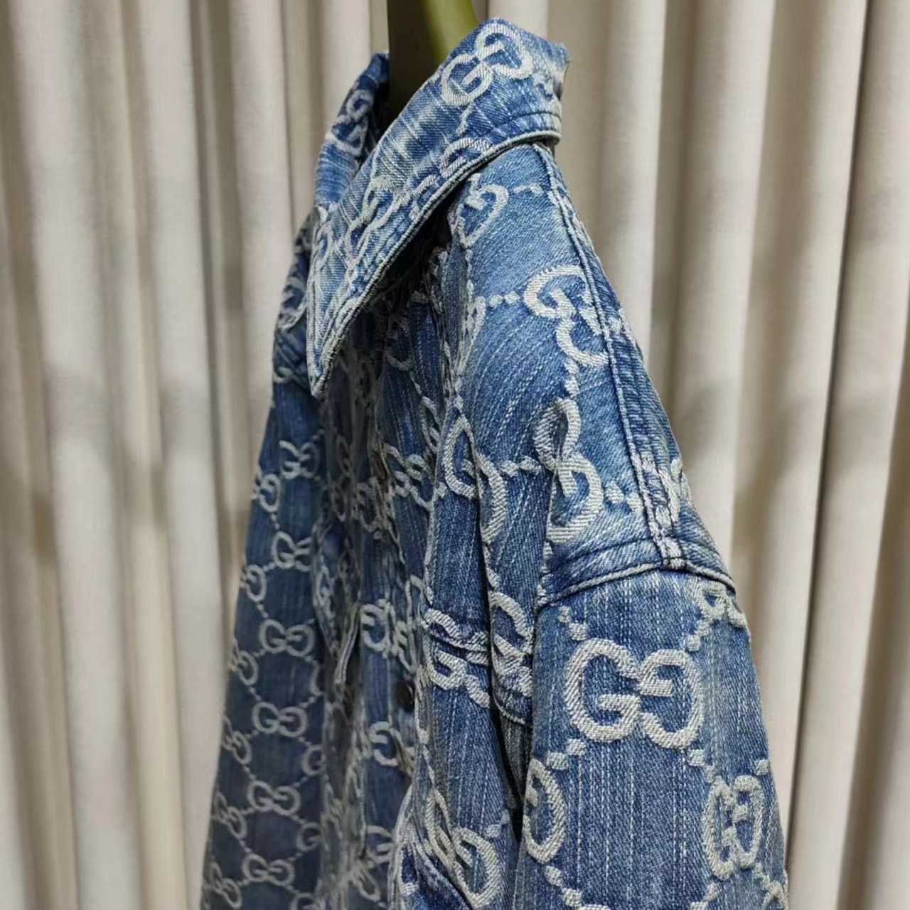 Gucci GG Jacquard Denim Shirt - DopestKickz