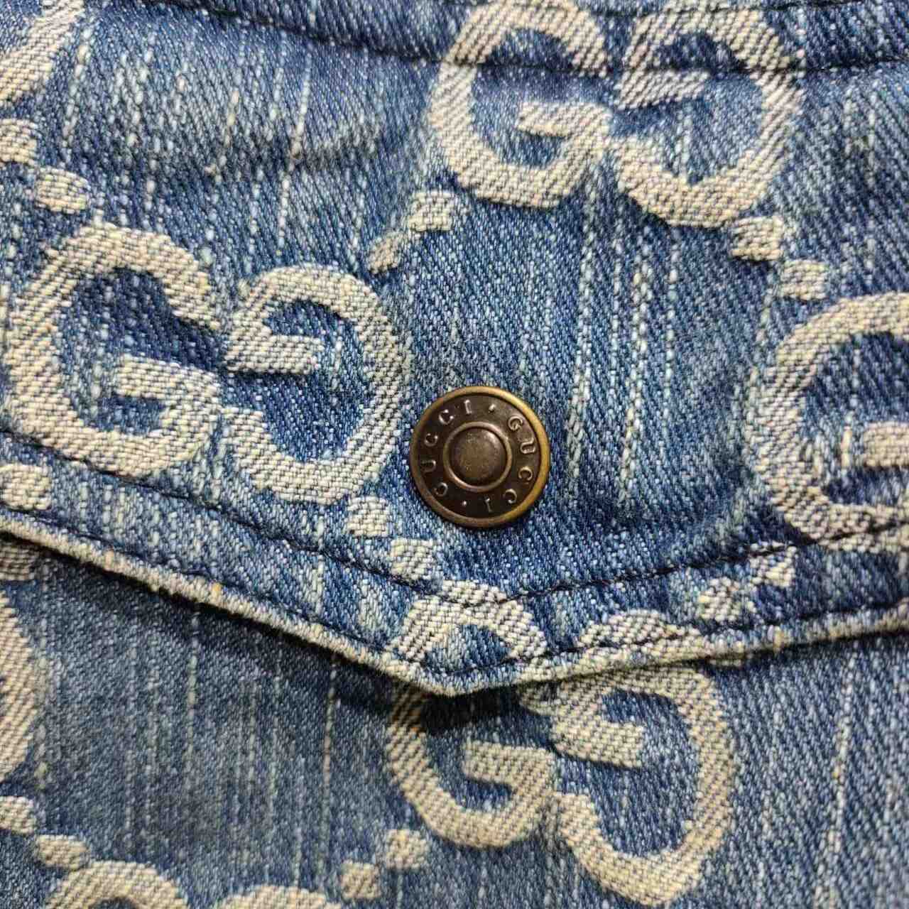 Gucci GG Jacquard Denim Shirt - DopestKickz