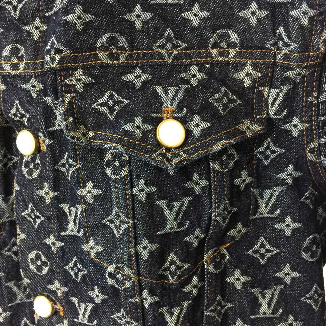 Louis Vuitton Monogram Jacquard Denim Jacket   1AFWWV - DopestKickz