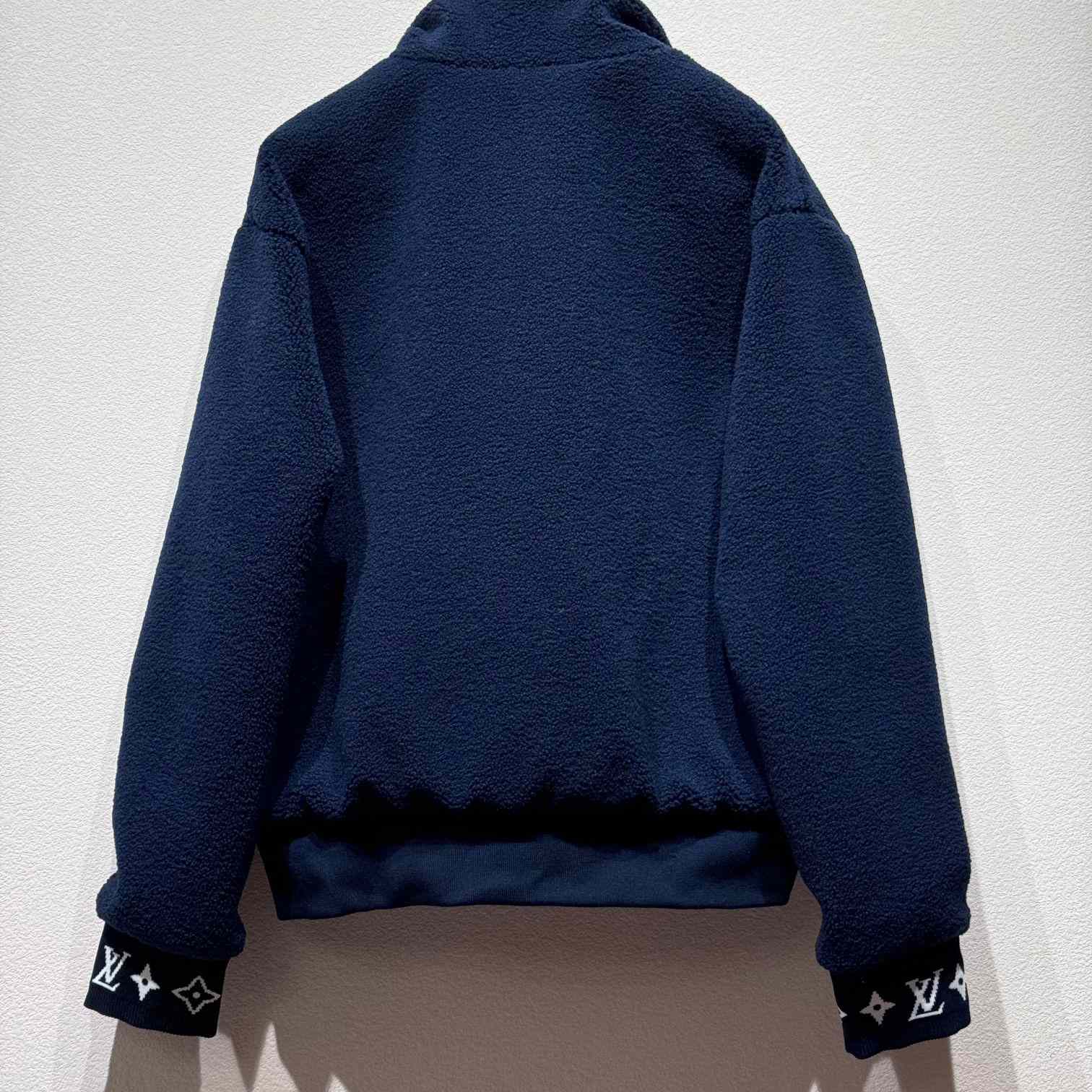 Louis Vuitton Leather Patch Fleece Blouson   1AGLXN - DopestKickz