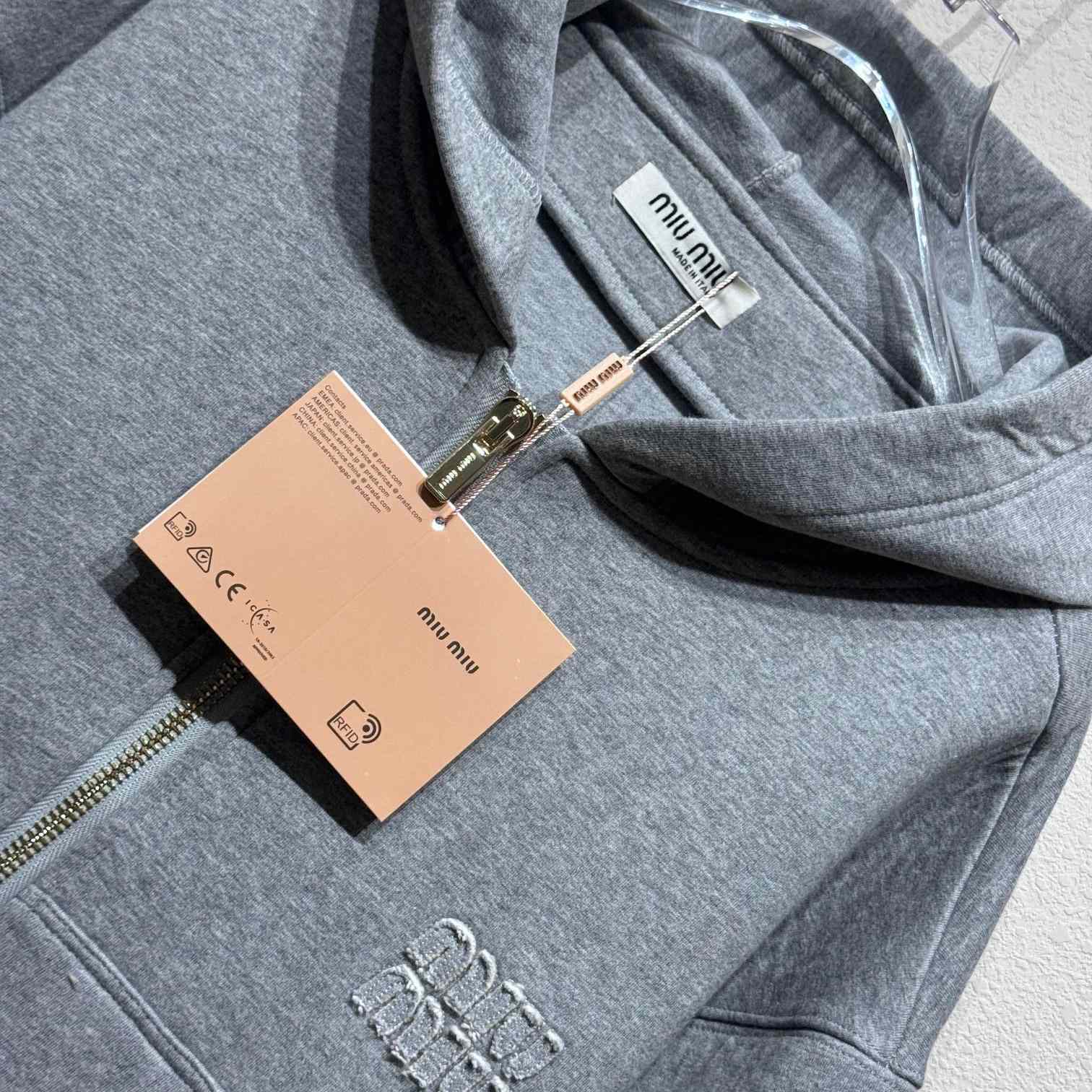 Miu Miu Cotton Zip-Up Hoodie - DopestKickz