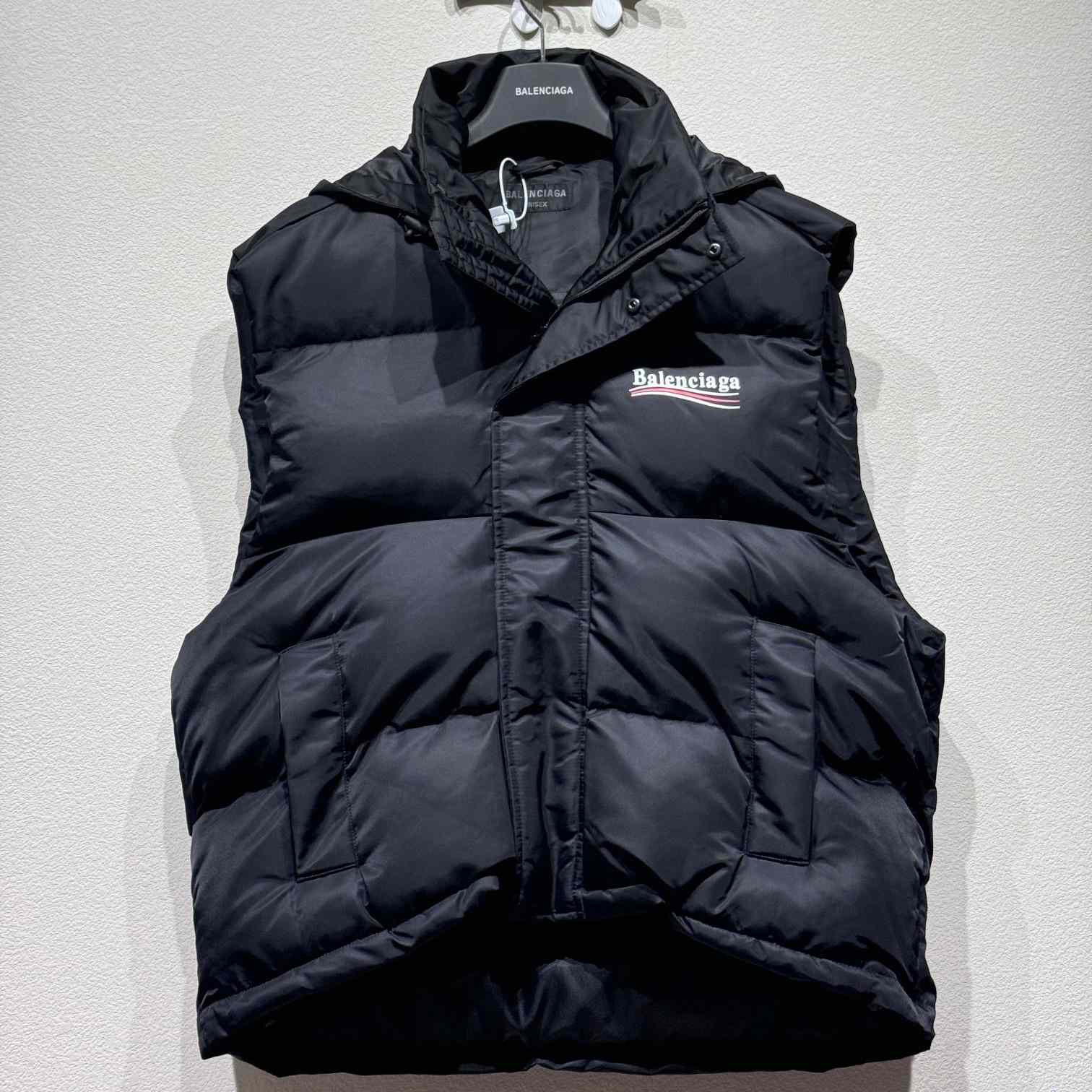 Balenciaga Political Campaign Cocoon Puffer Gilet - DopestKickz