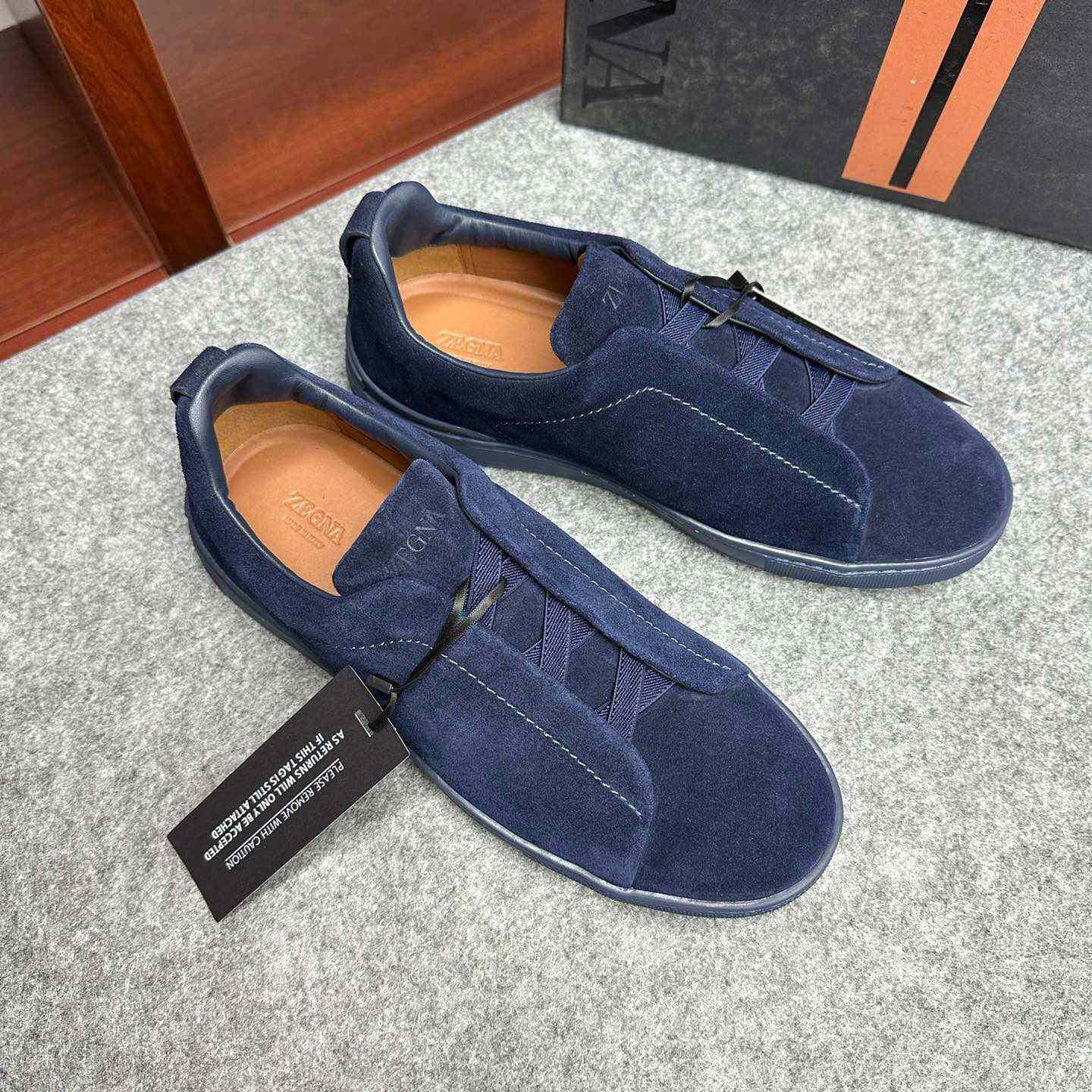 Zegna Suede Triple Stitch™ Sneakers - DopestKickz