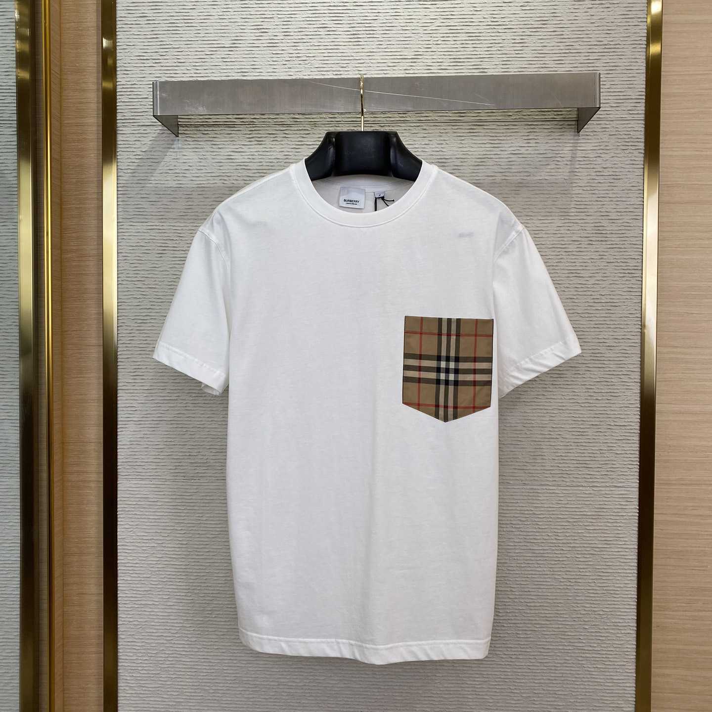 Burberry Check Pocket Cotton T-shirt - DopestKickz