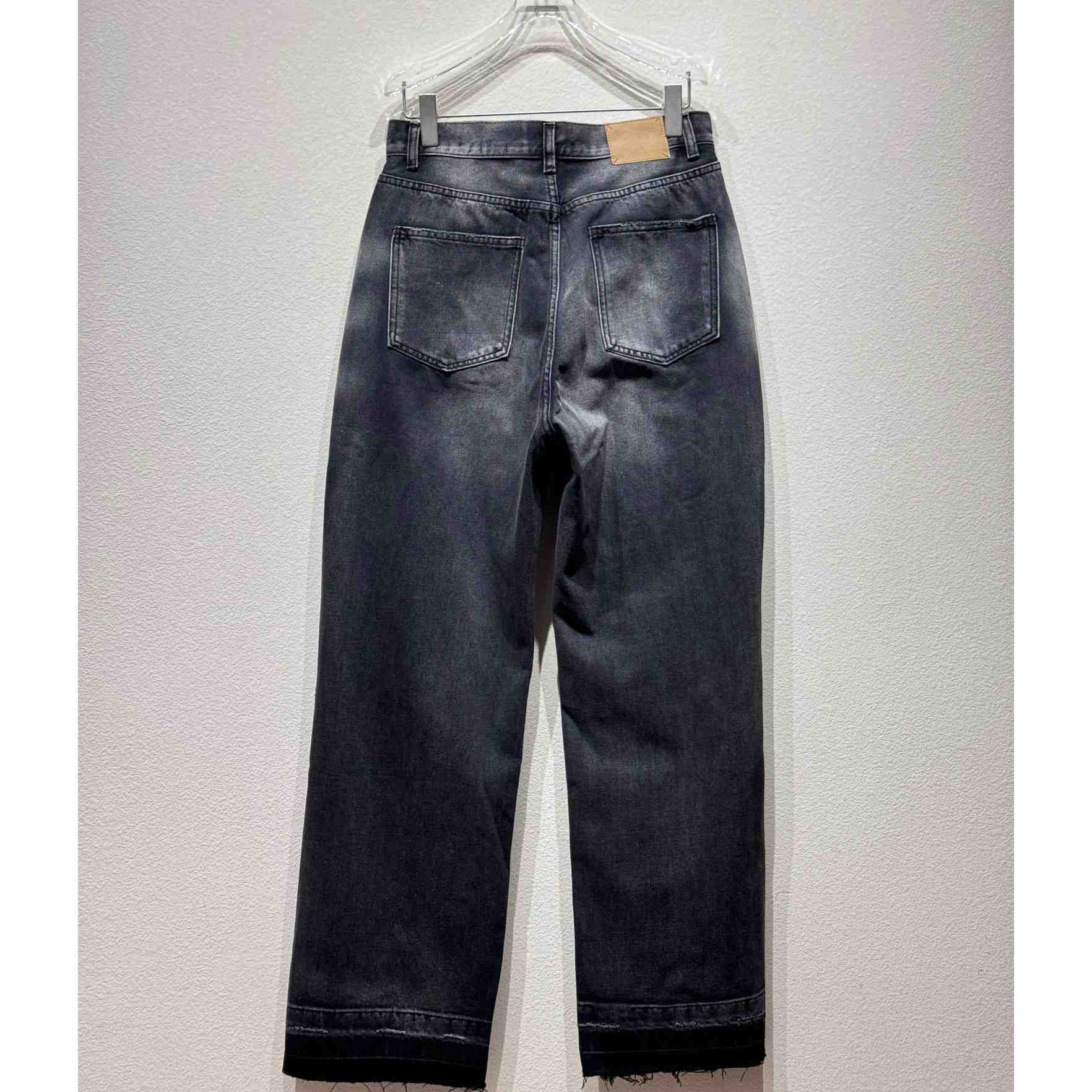 Celine Wesley Jeans In Black Destroyed Denim  - DopestKickz
