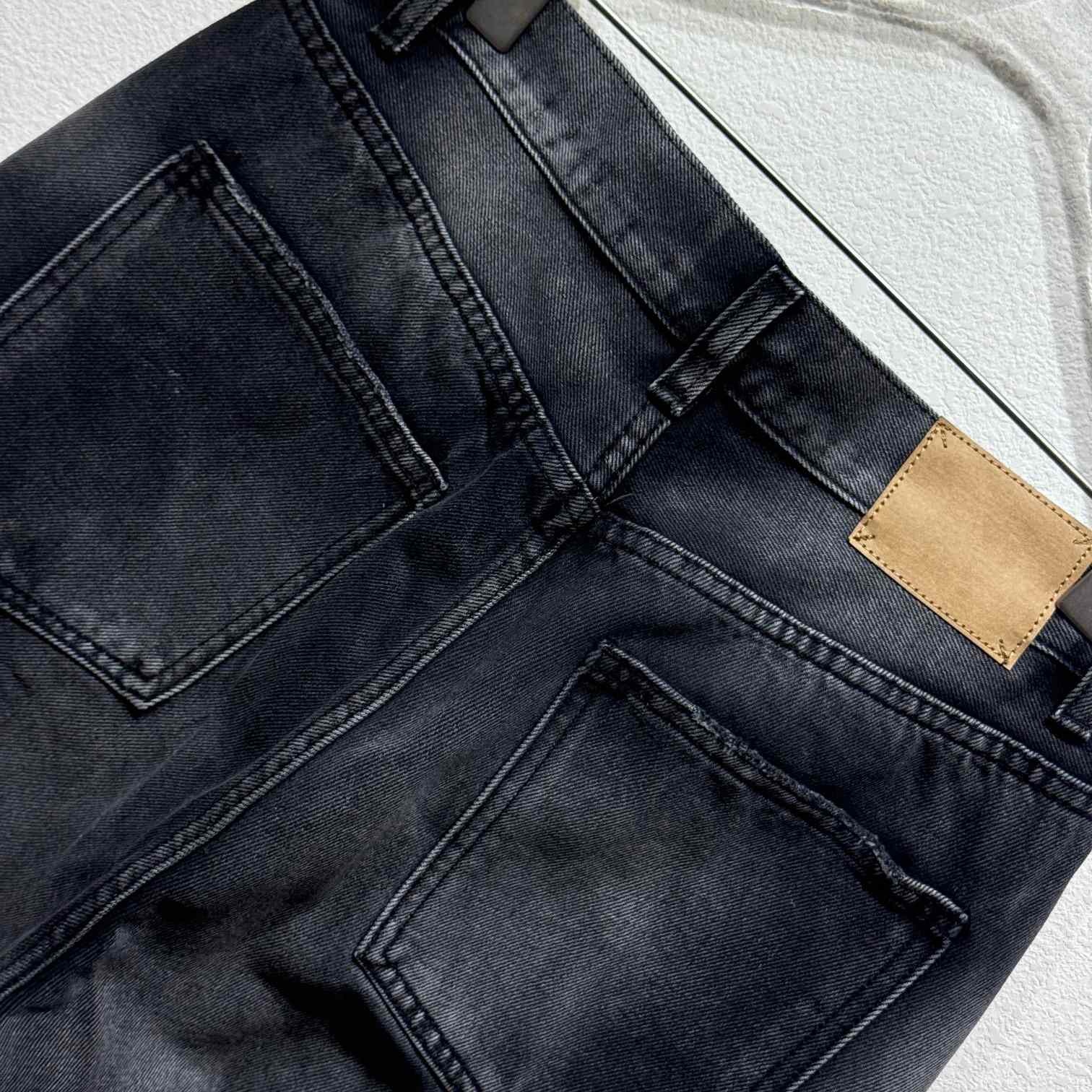 Celine Wesley Jeans In Black Destroyed Denim  - DopestKickz