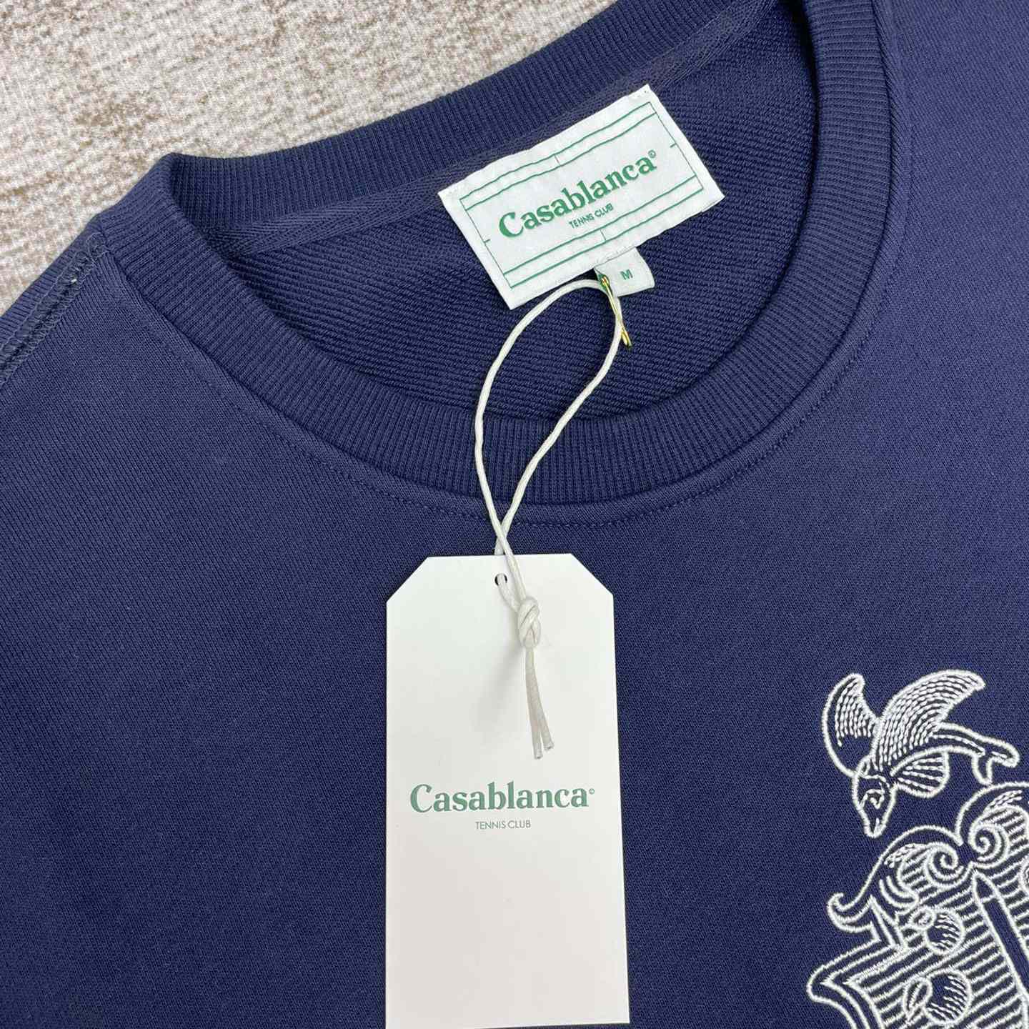 Casablanca Embroidered-logo Organic Cotton Sweatshirt   c671 - DopestKickz