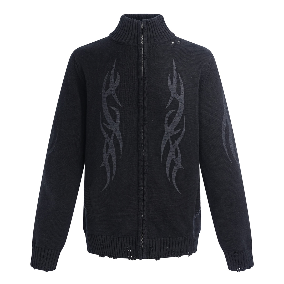 Balenciaga Y2K Zip-Up Cardigan In Black  - DopestKickz