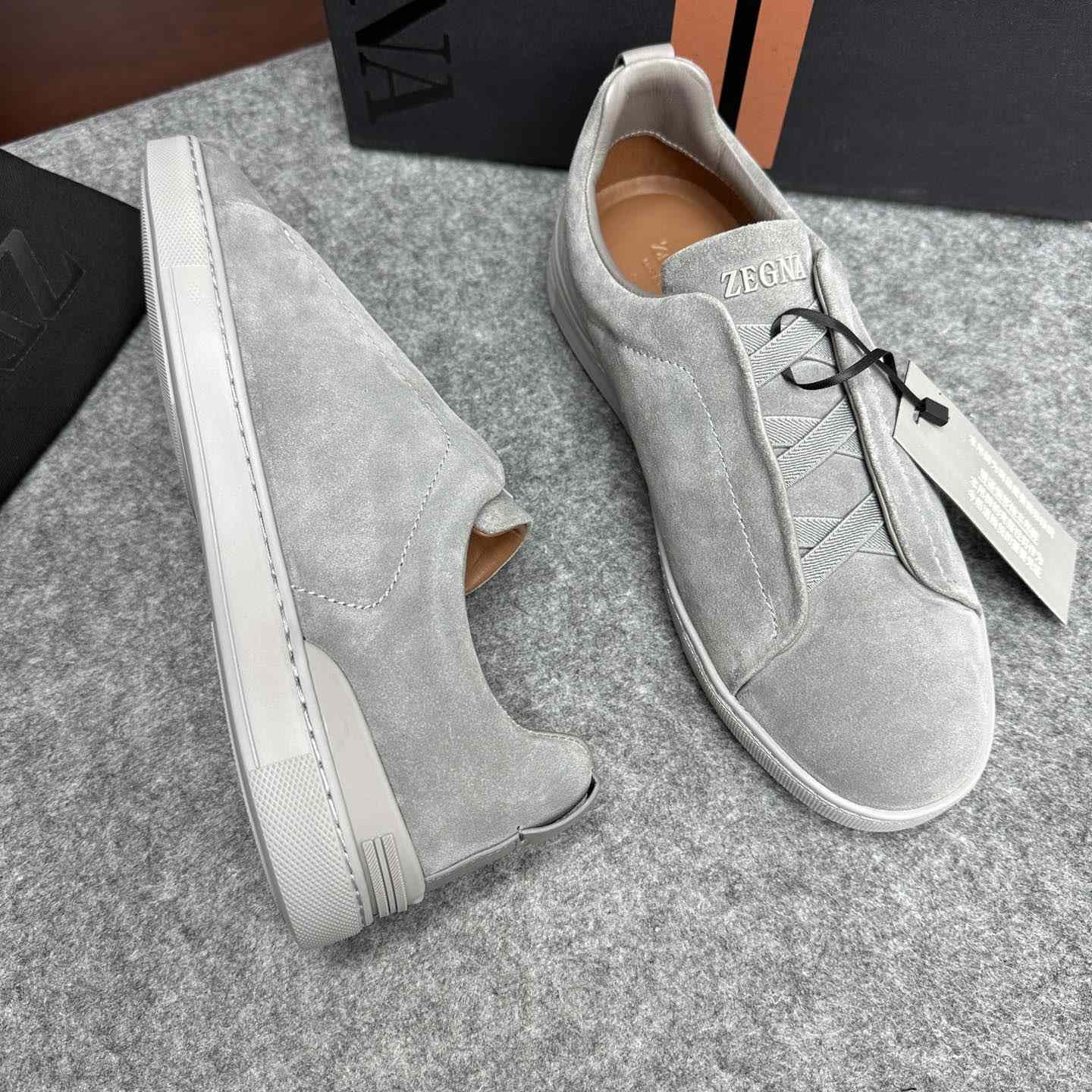 Zegna Suede Triple Stitch™ Sneakers - DopestKickz