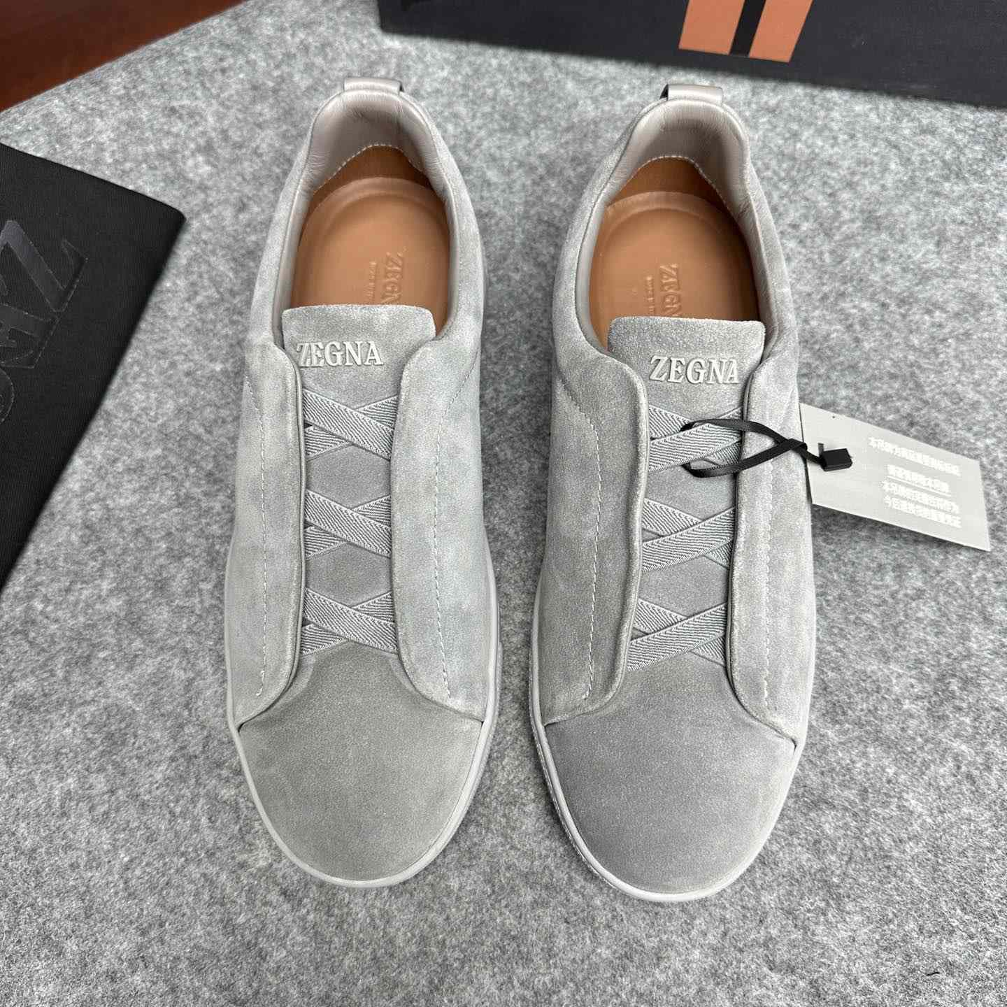 Zegna Suede Triple Stitch™ Sneakers - DopestKickz