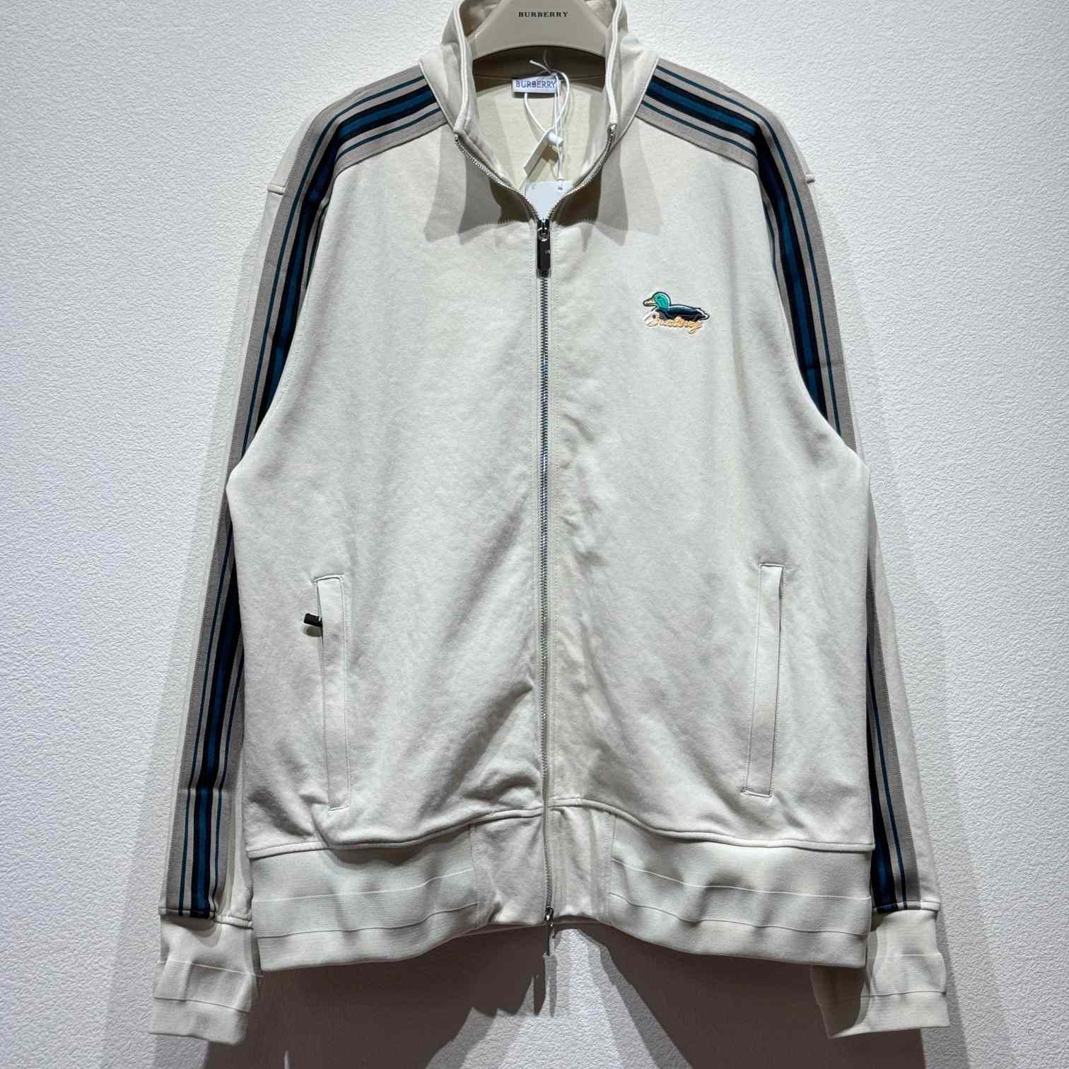 Burberry Striped Jersey Track Jacket - DopestKickz