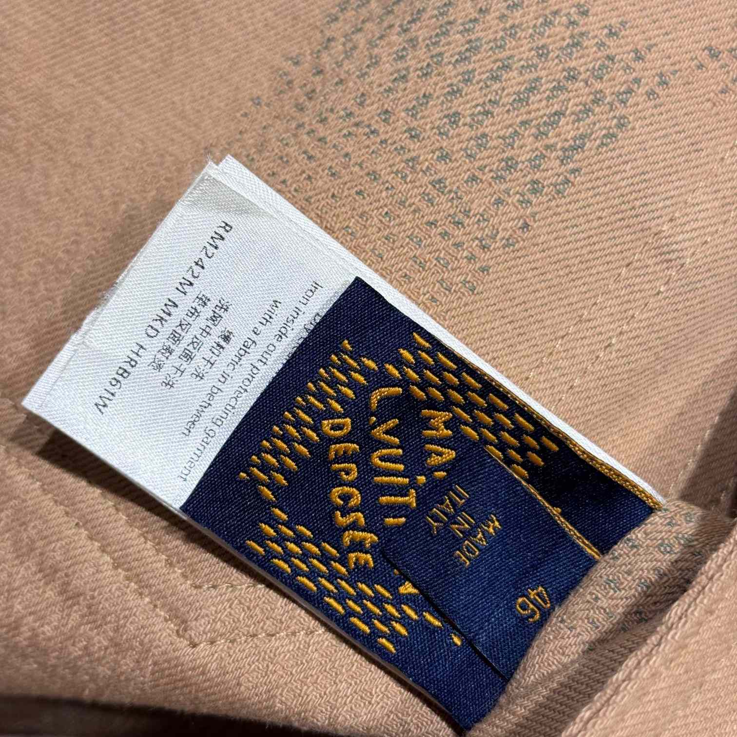 Louis Vuitton Damier Collarless Workwear Cotton Jacket   1AFXPG - DopestKickz