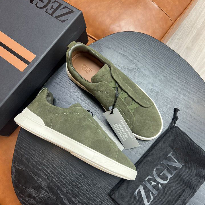 Zegna Suede Triple Stitch™ Sneakers - DopestKickz