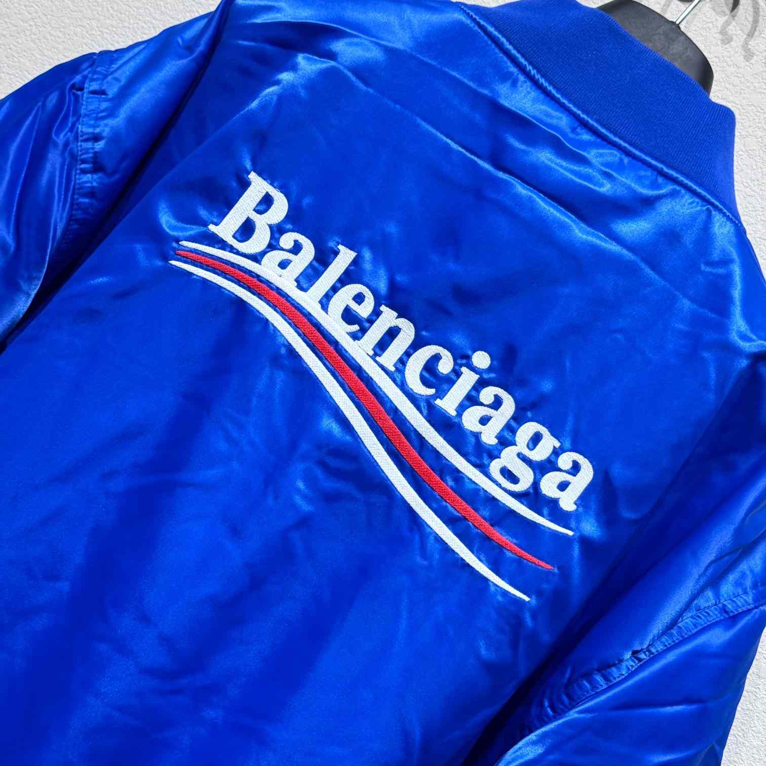 Balenciaga Embroidered-logo Bomber Jacket - DopestKickz