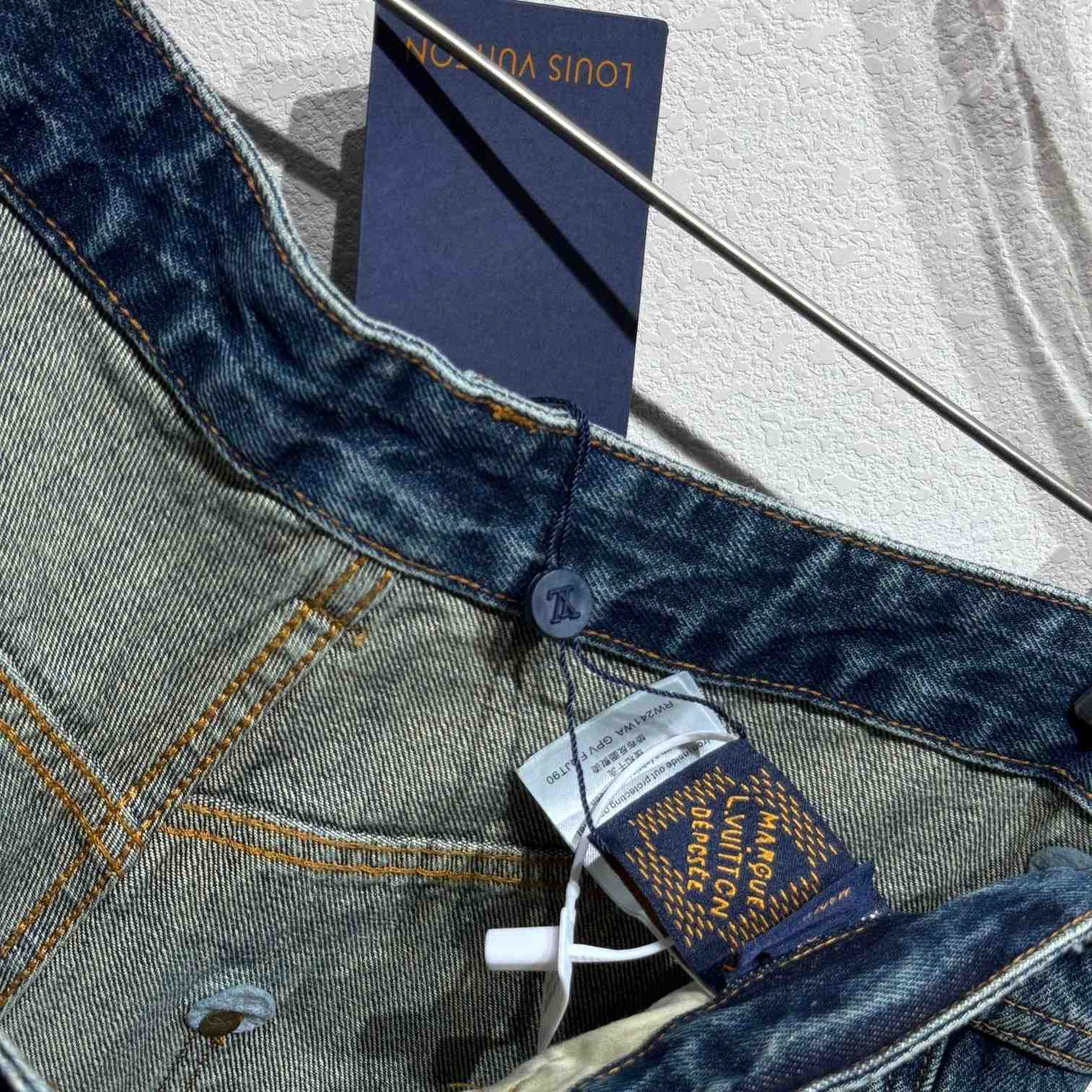 Louis Vuitton Washed Denim Workwear Pants   - DopestKickz